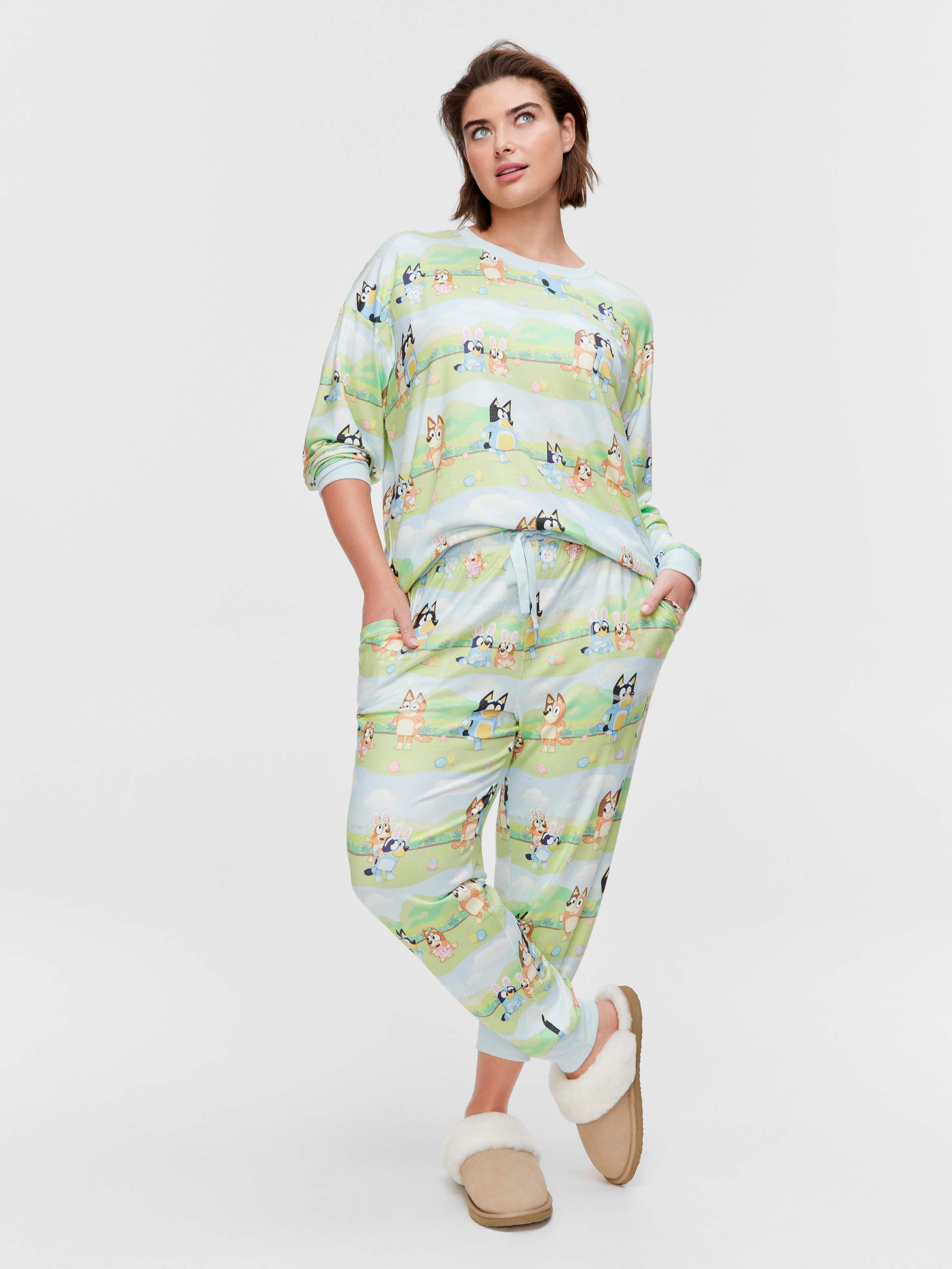 P.A. Plus Bluey Easter Plush Long Pj Set