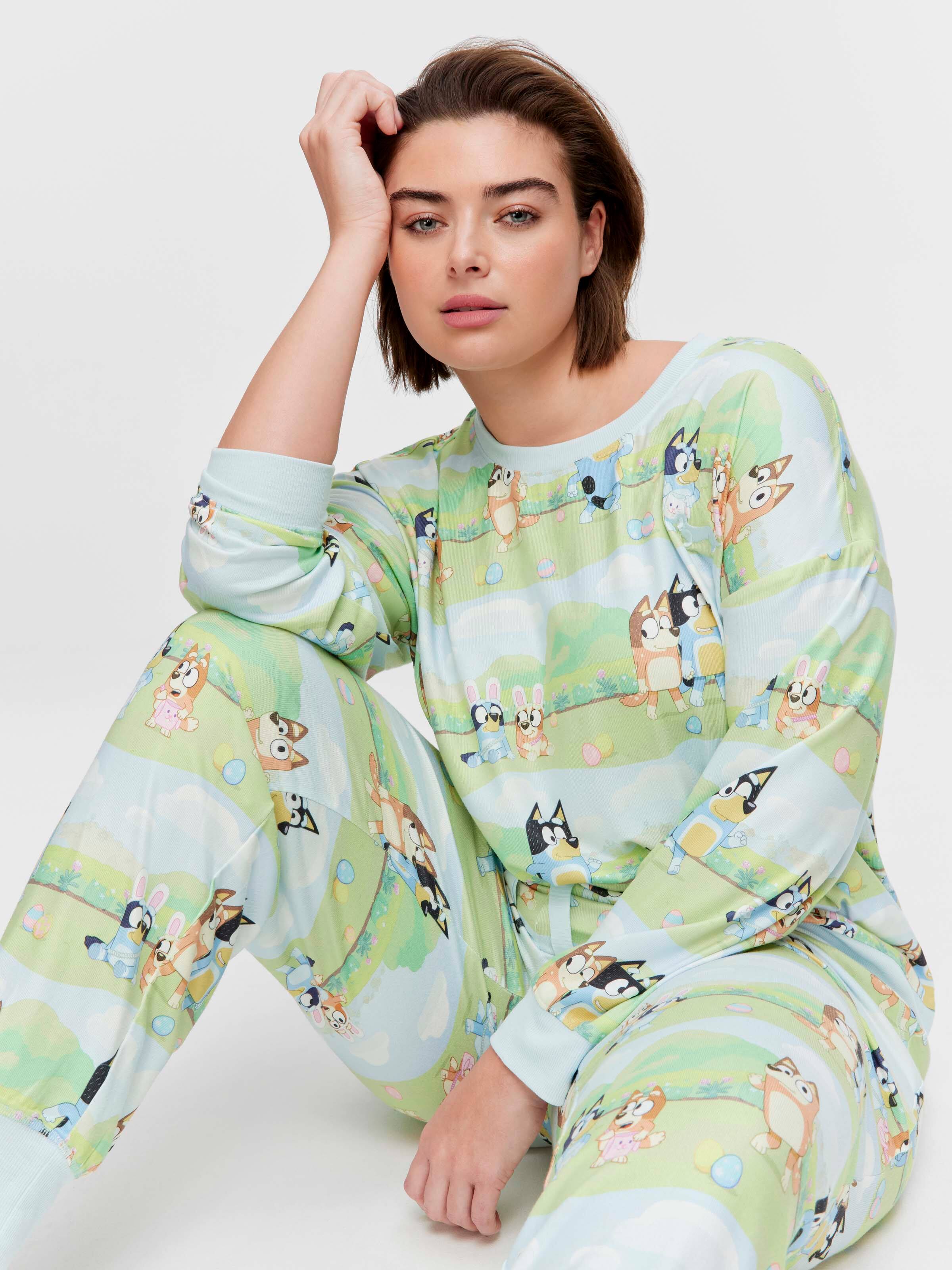 P.A. Plus Bluey Easter Plush Long Pj Set