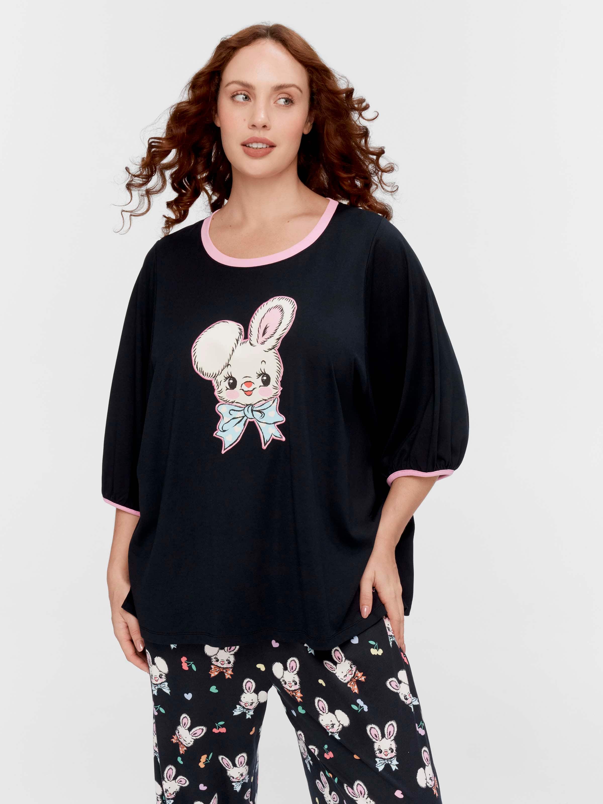 P.A. Plus Vintage Bunnies Oversized Tee