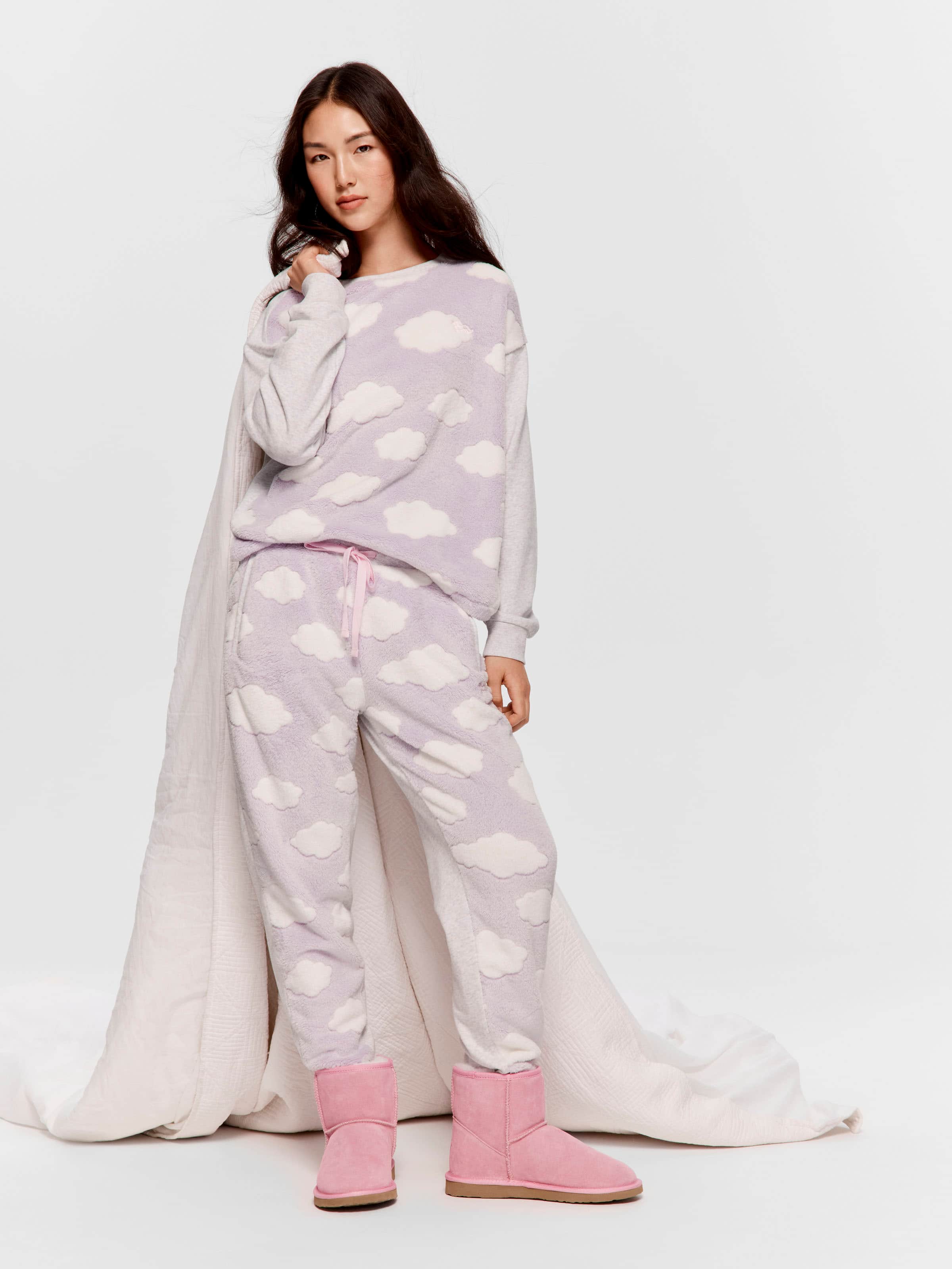 Lilac Cloud Cuddle Fleece Track Pant