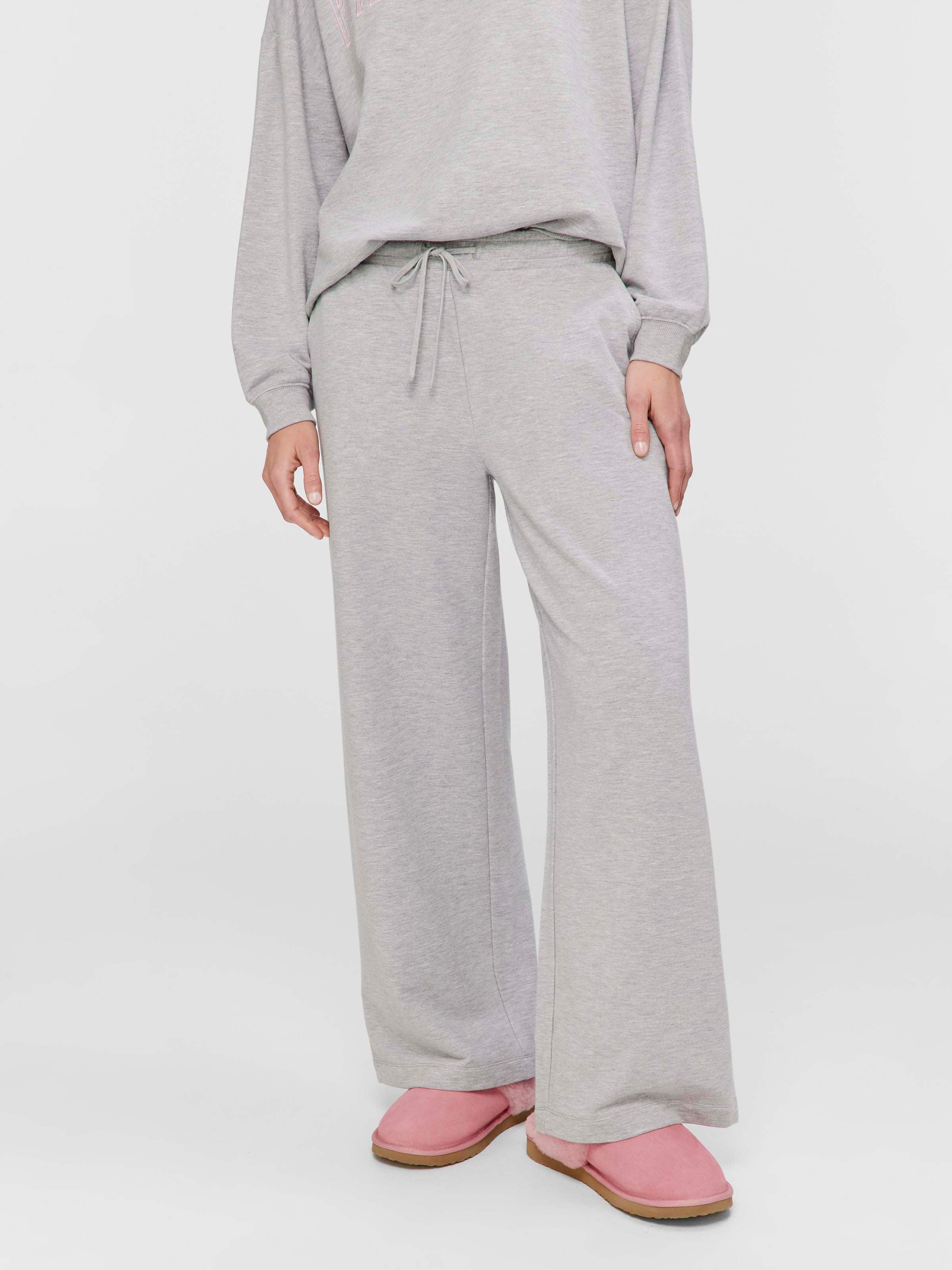 Grey Heritage Wide Leg Track Pant