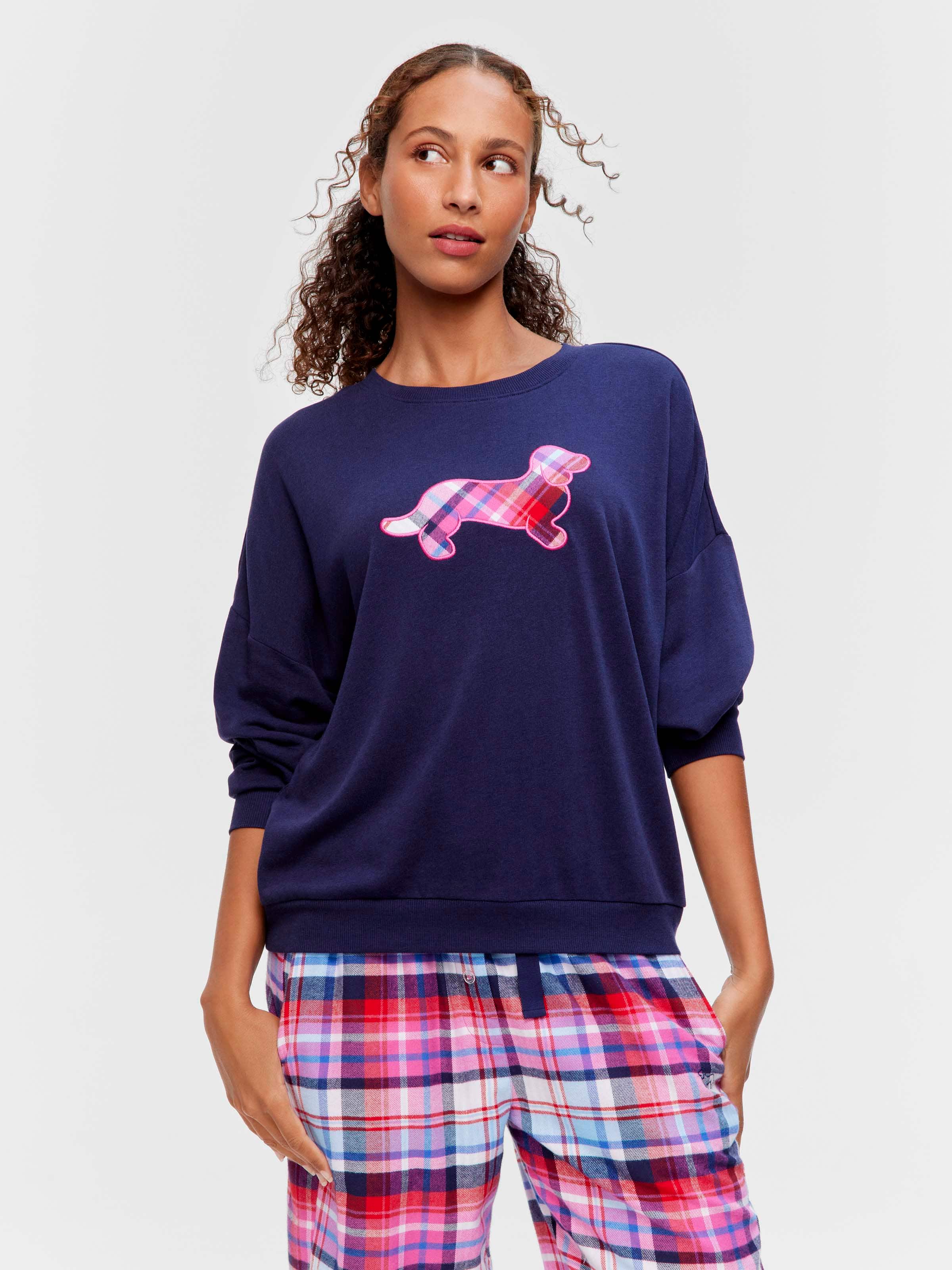 Navy Check Penny Sweater