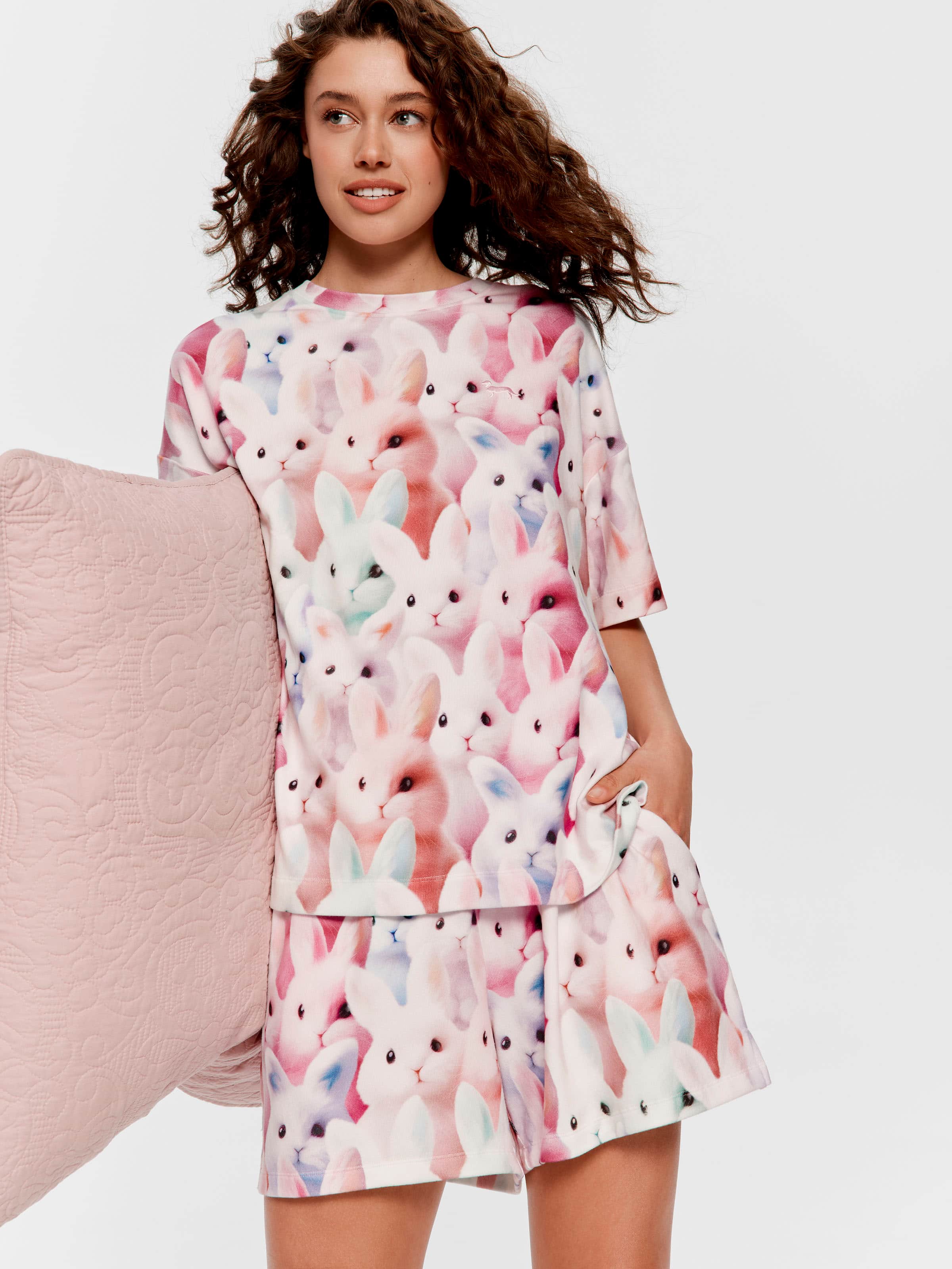 Crazy Bunny Plush Oversized Tee