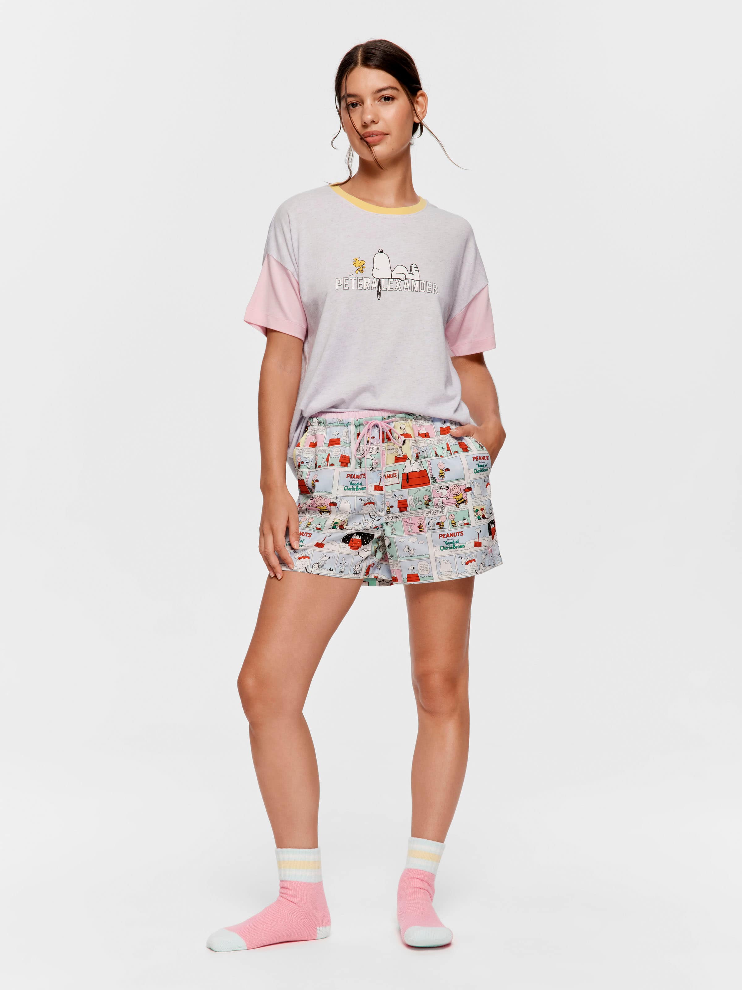 Snoopy 100% Cotton Mid Boxer Short
