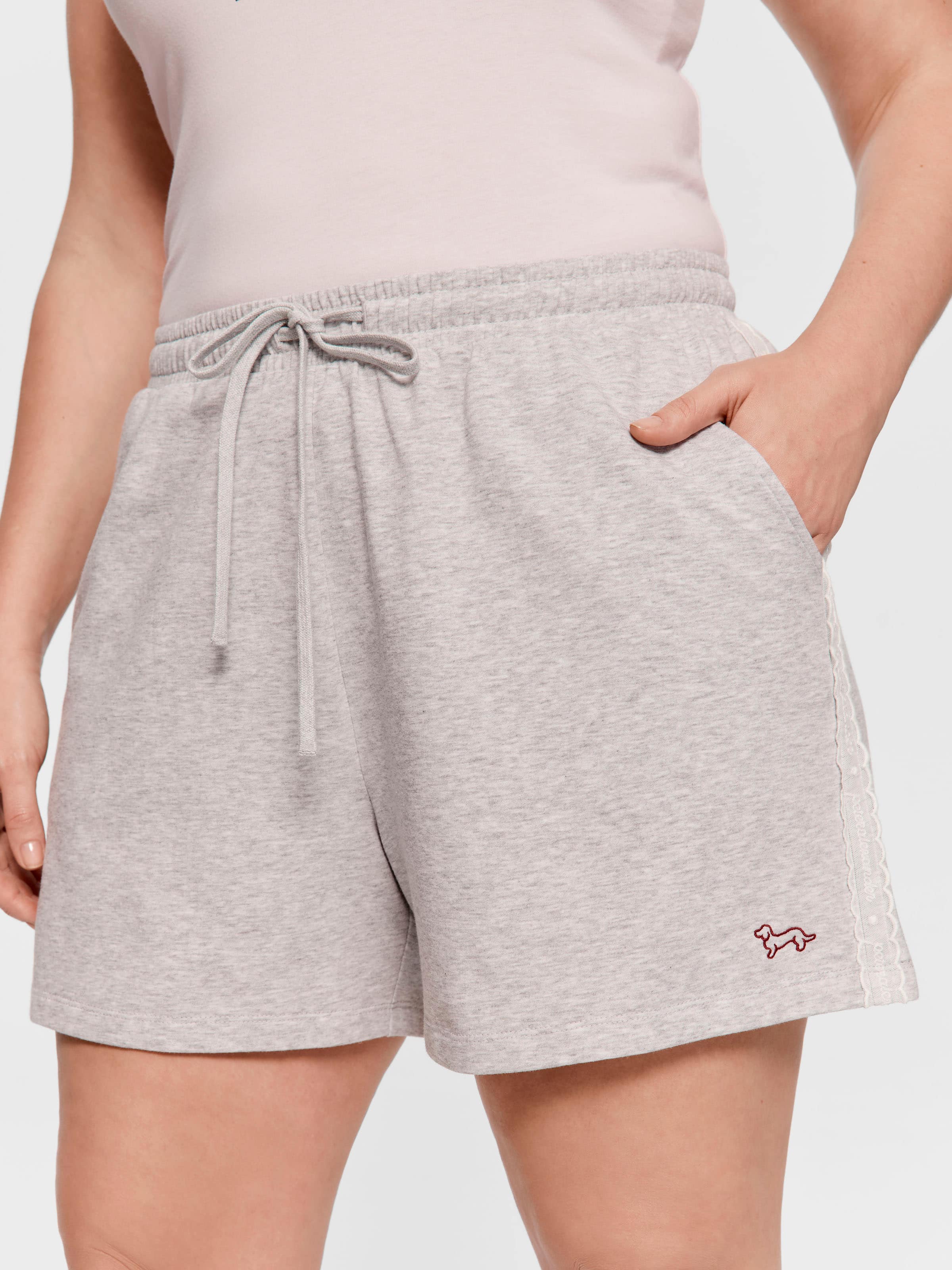 P.A. Plus Lace Trim Fleece Long Short