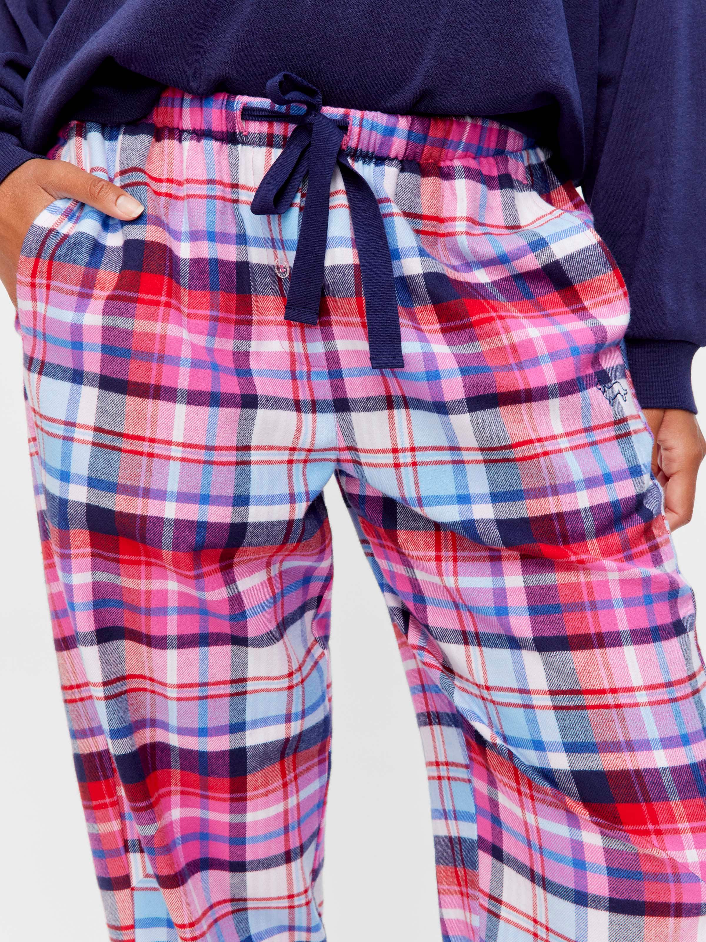 Bright Check 100% Cotton Flannelette Drape Pj Pant