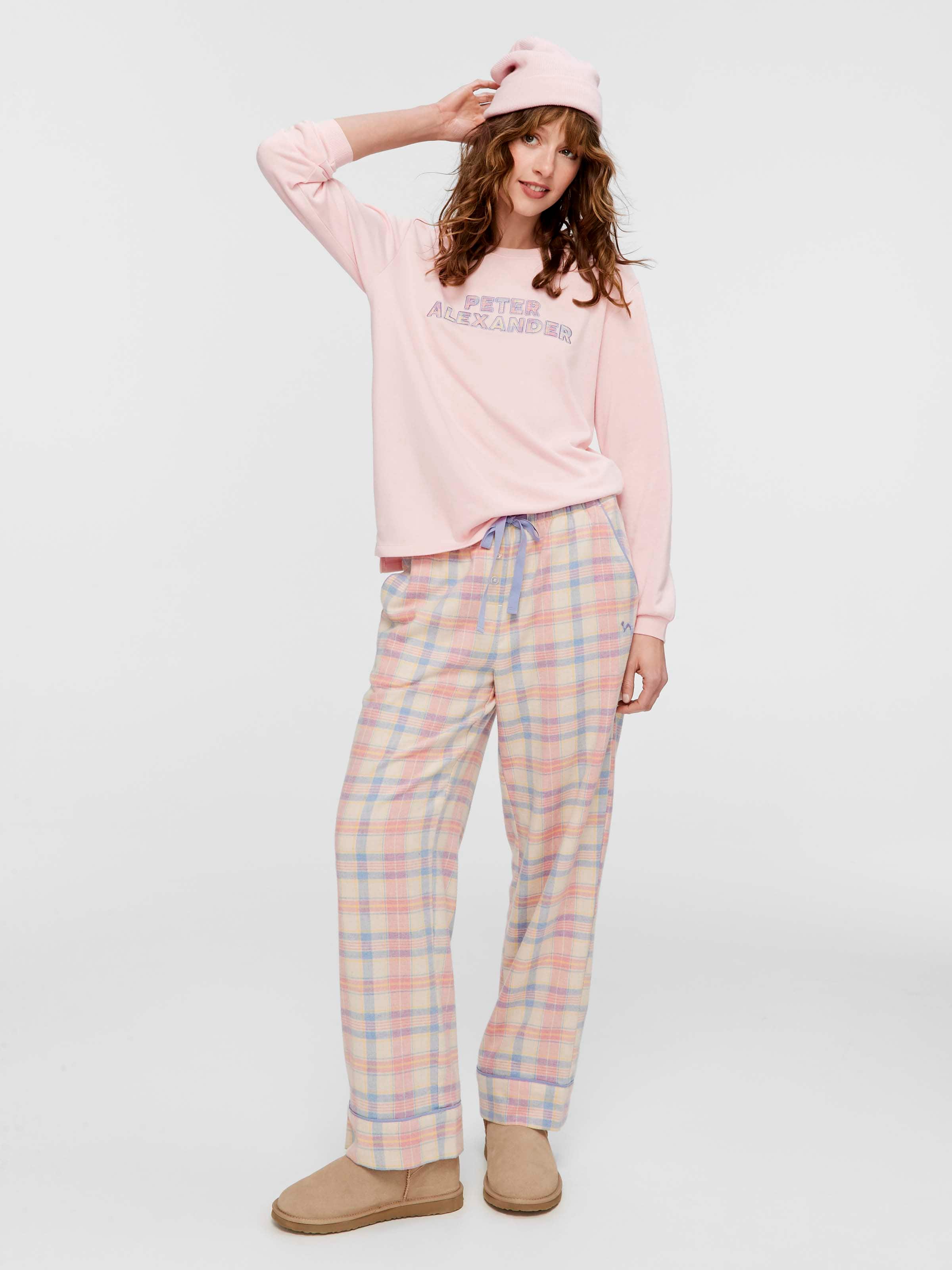 Pastel Check 100% Cotton Flannelette Classic Pj Pant