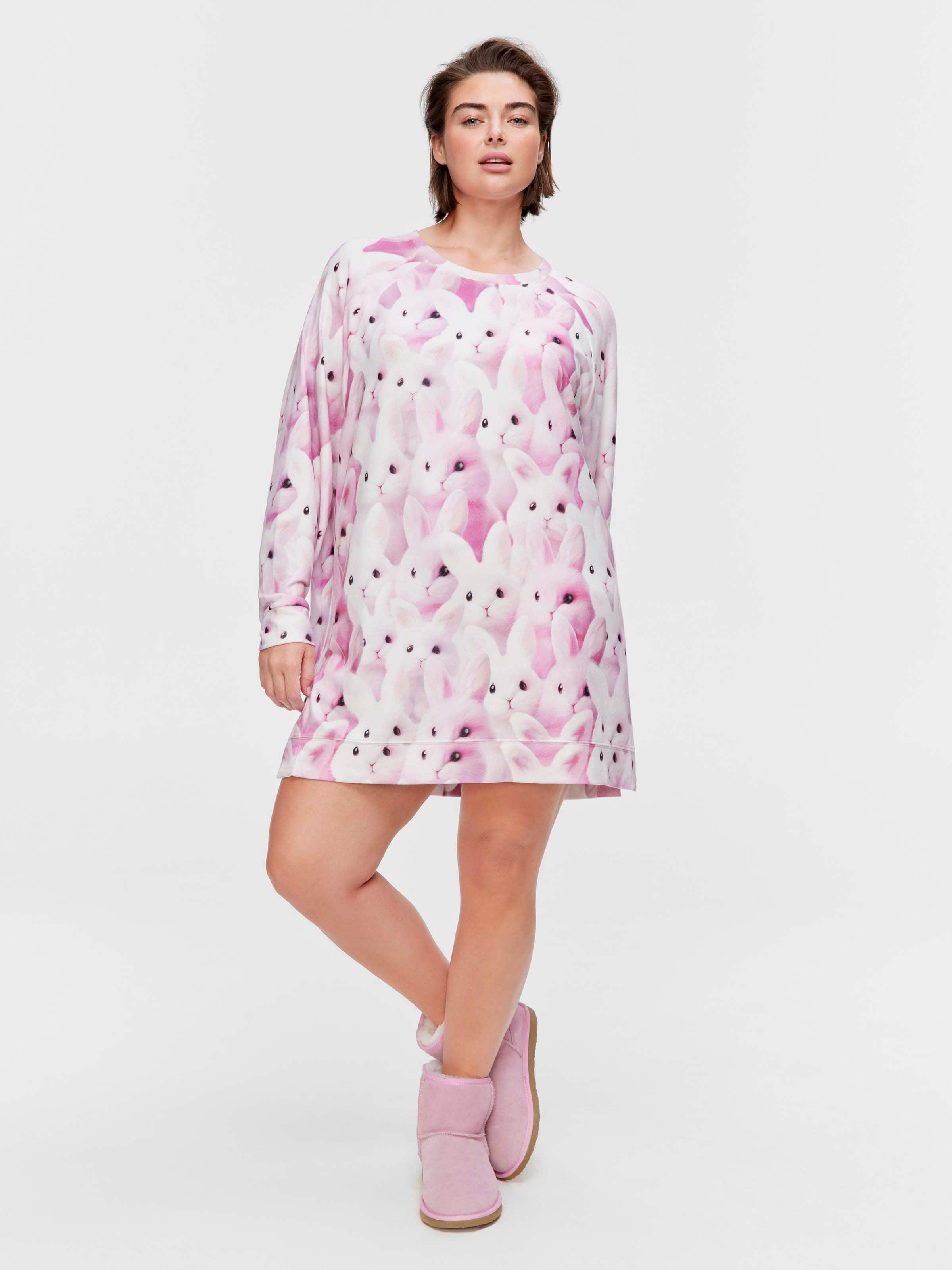 P.A. Plus Show Me The Bunny Plush Long Sleeve Nightie