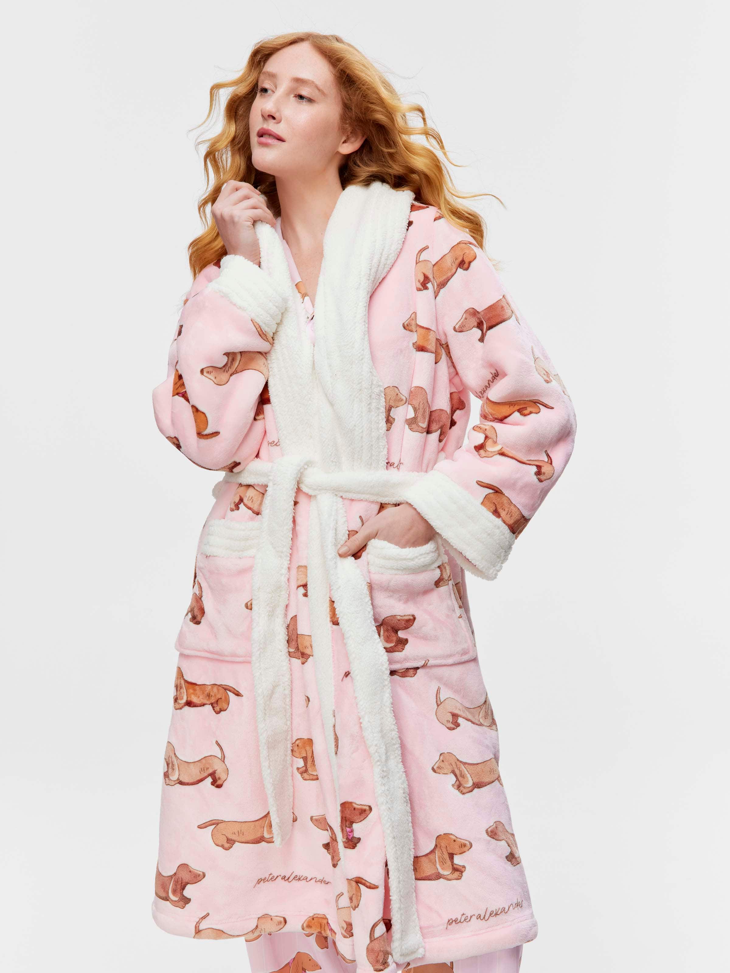 sachin and babi light blue dress Next Dressing gown - pink berry red stripe/pink main image 1