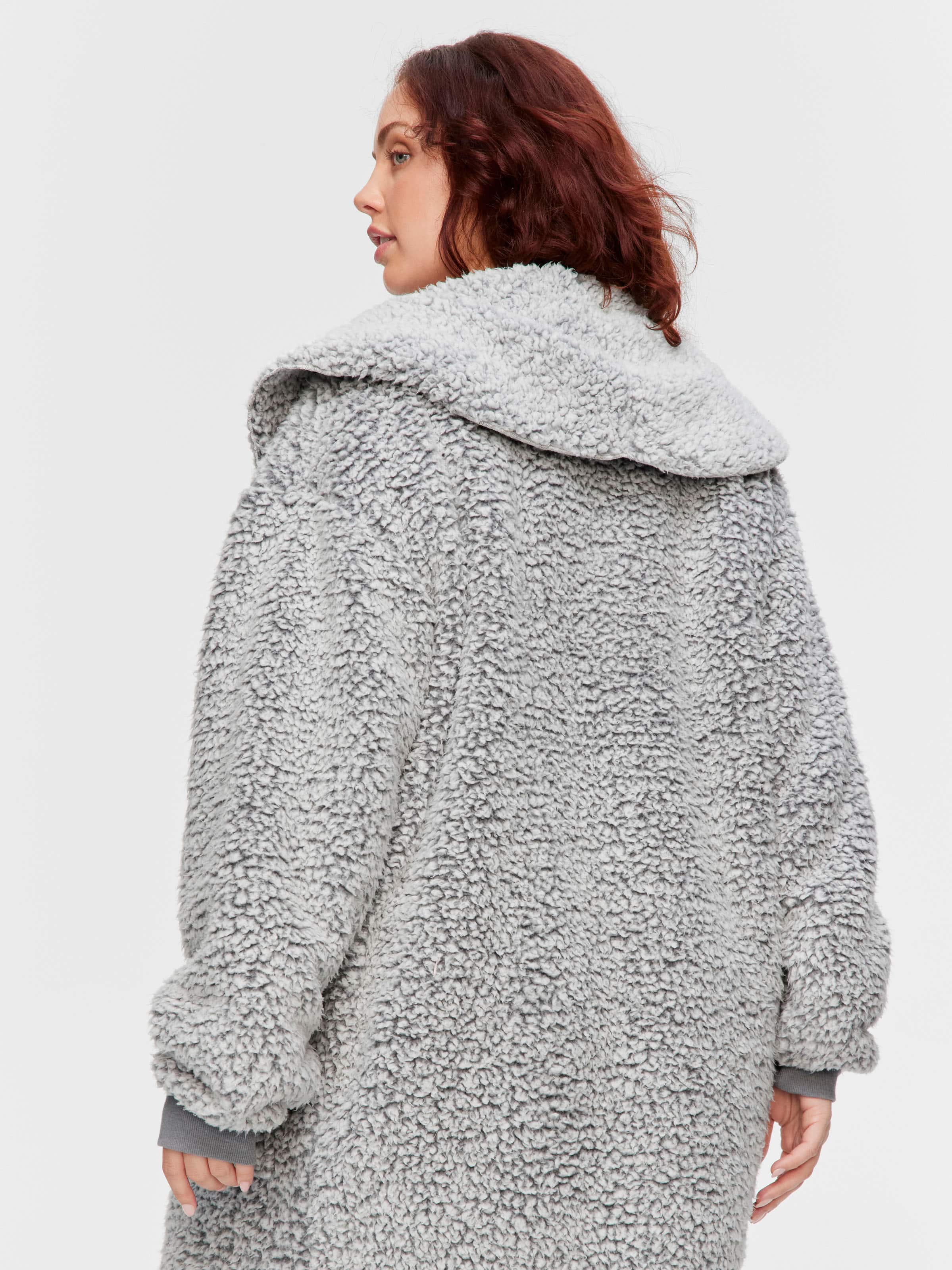 P.A. Plus Grey Teddy Shrug