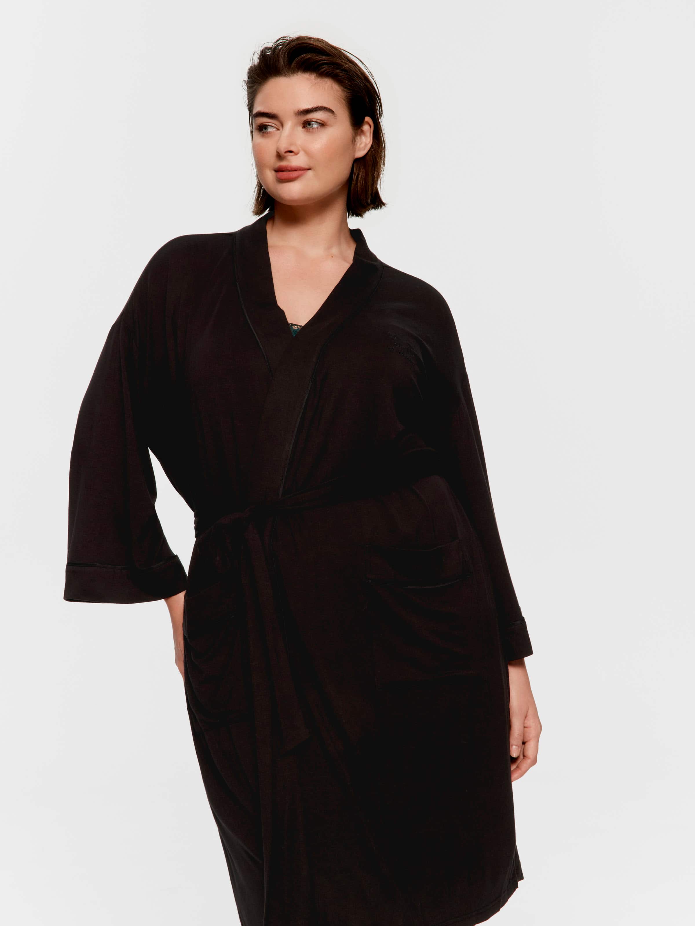 P.A. Plus Black Bamboo Gown