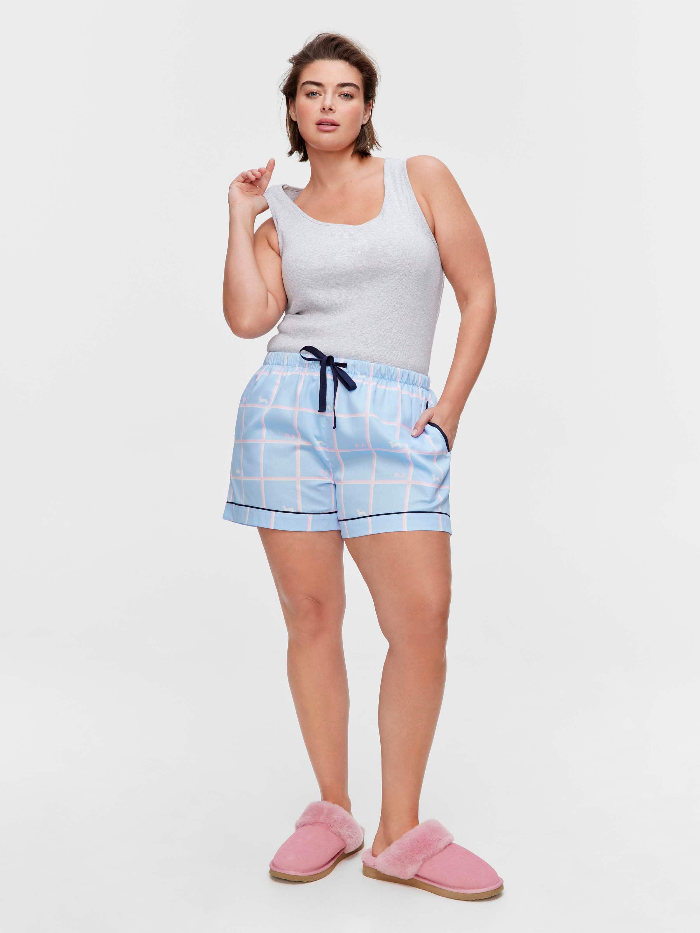 P.A. Plus Windowpane Penny 100% Cotton Mini Tux Short