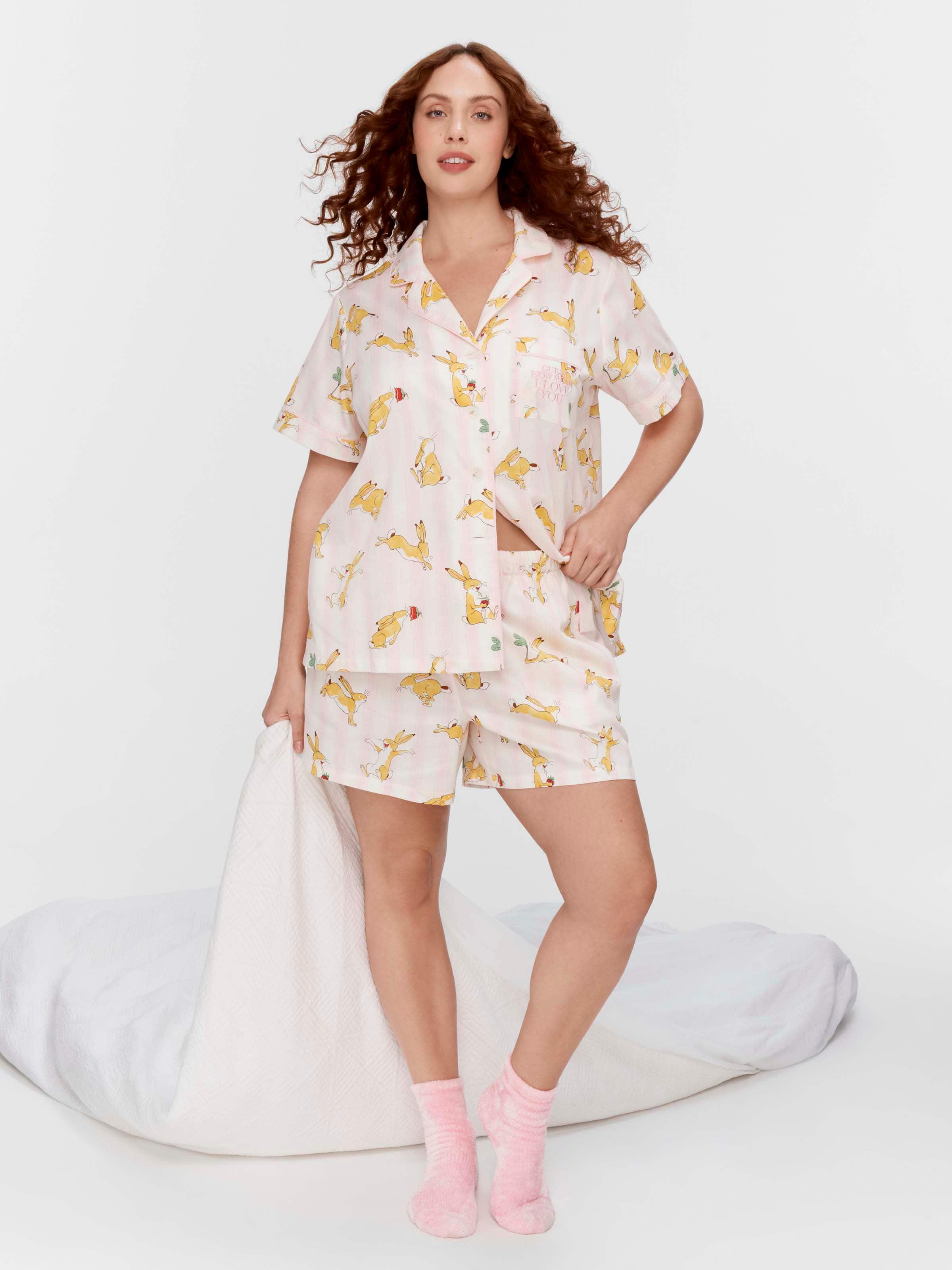 P.A. Plus Guess How Much I Love You 100% Cotton Shortie Pj Set