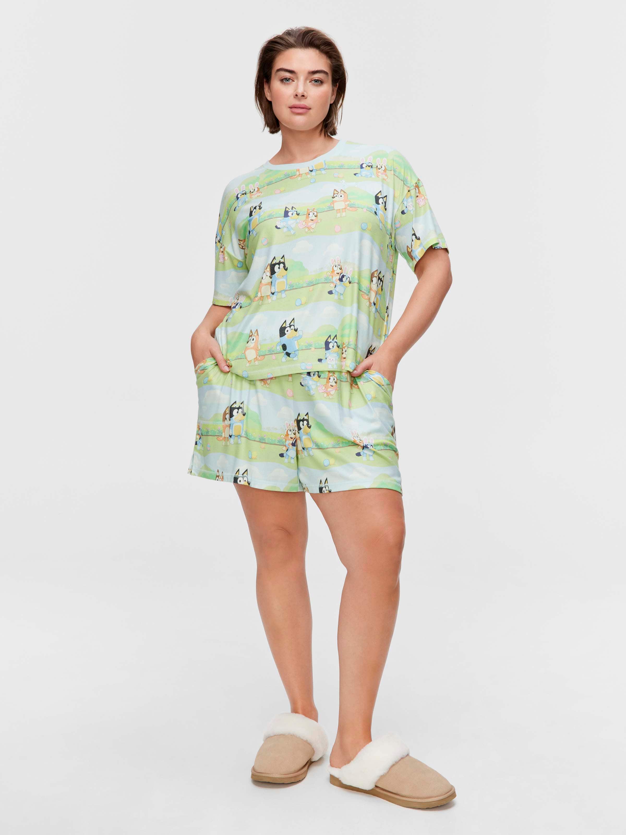 P.A. Plus Bluey Easter Plush Shortie Pj Set
