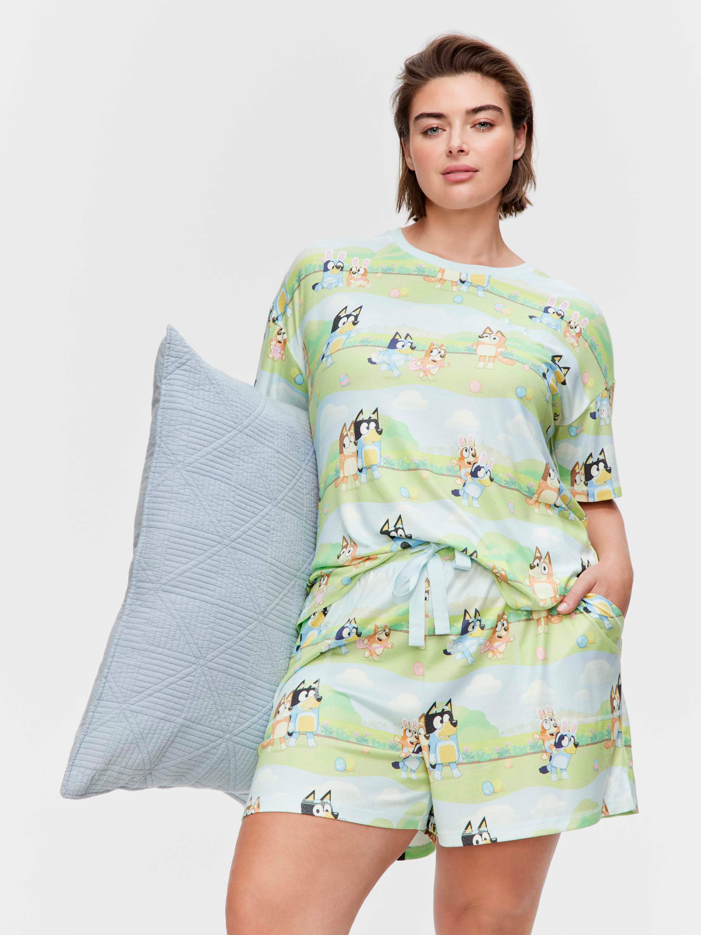 P.A. Plus Bluey Easter Plush Shortie Pj Set