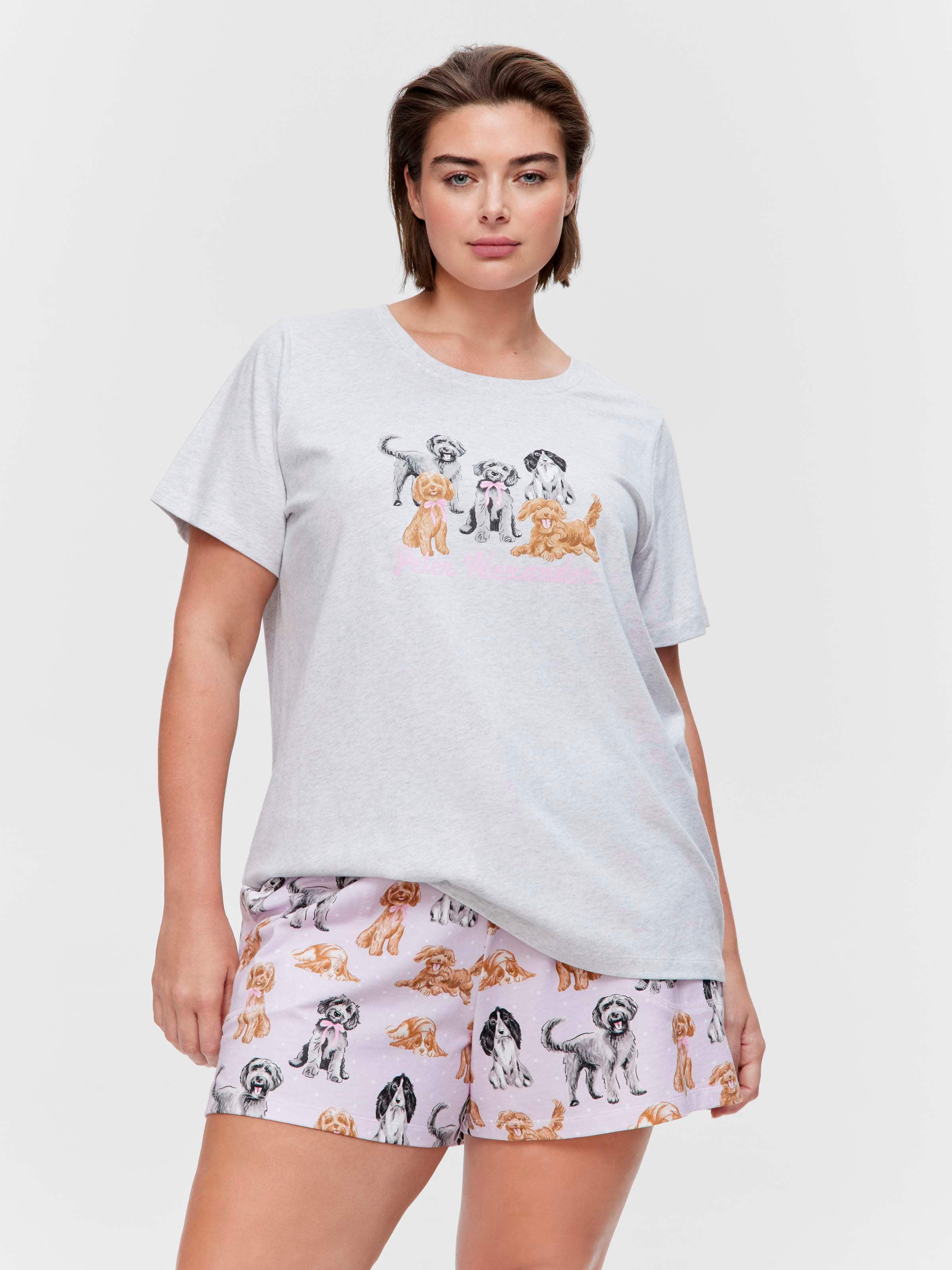 P.A. Plus All The Dogs 100% Cotton Boyfriend Tee