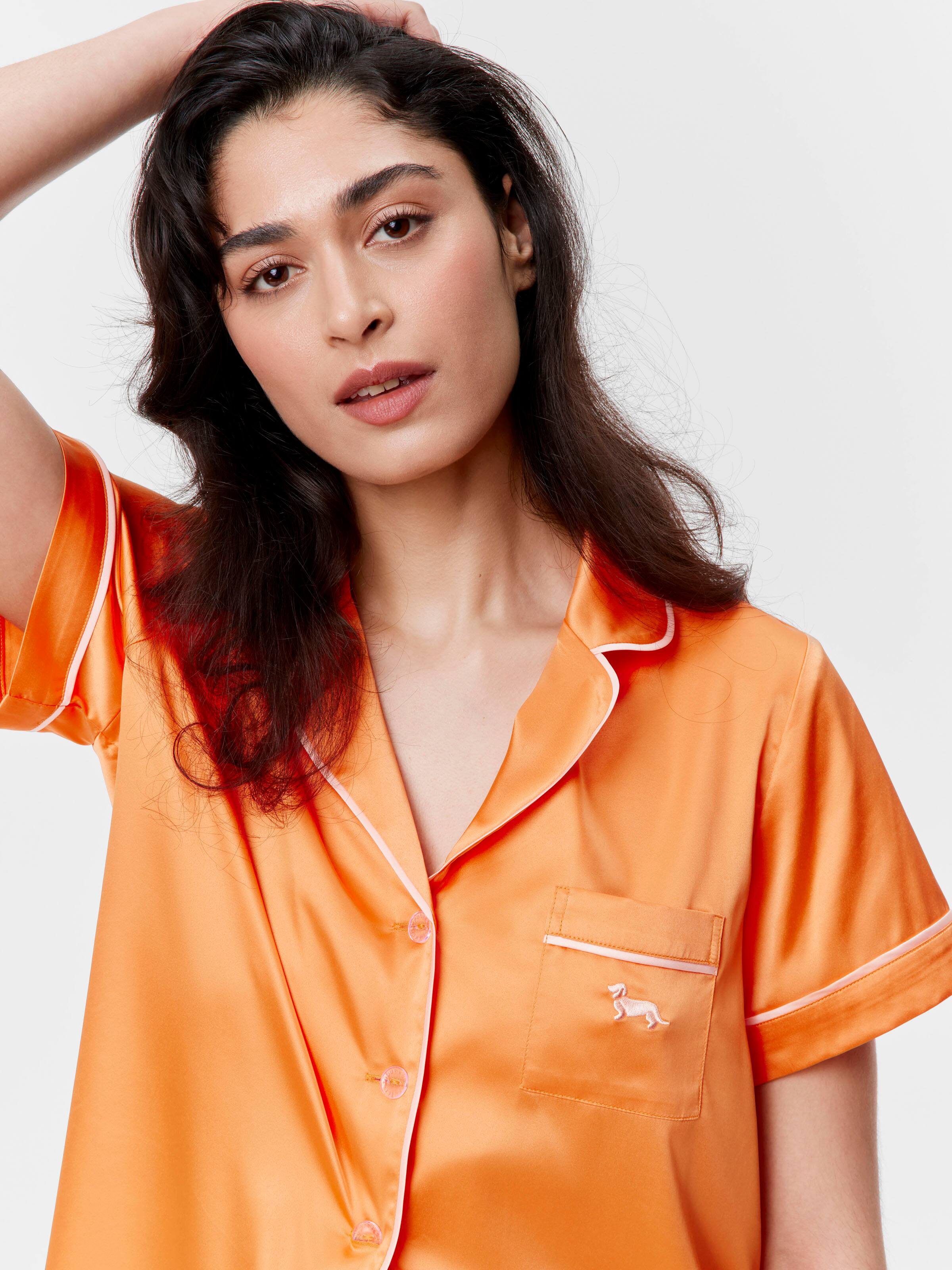 Sunset Chic Satin Shortie Pj Set