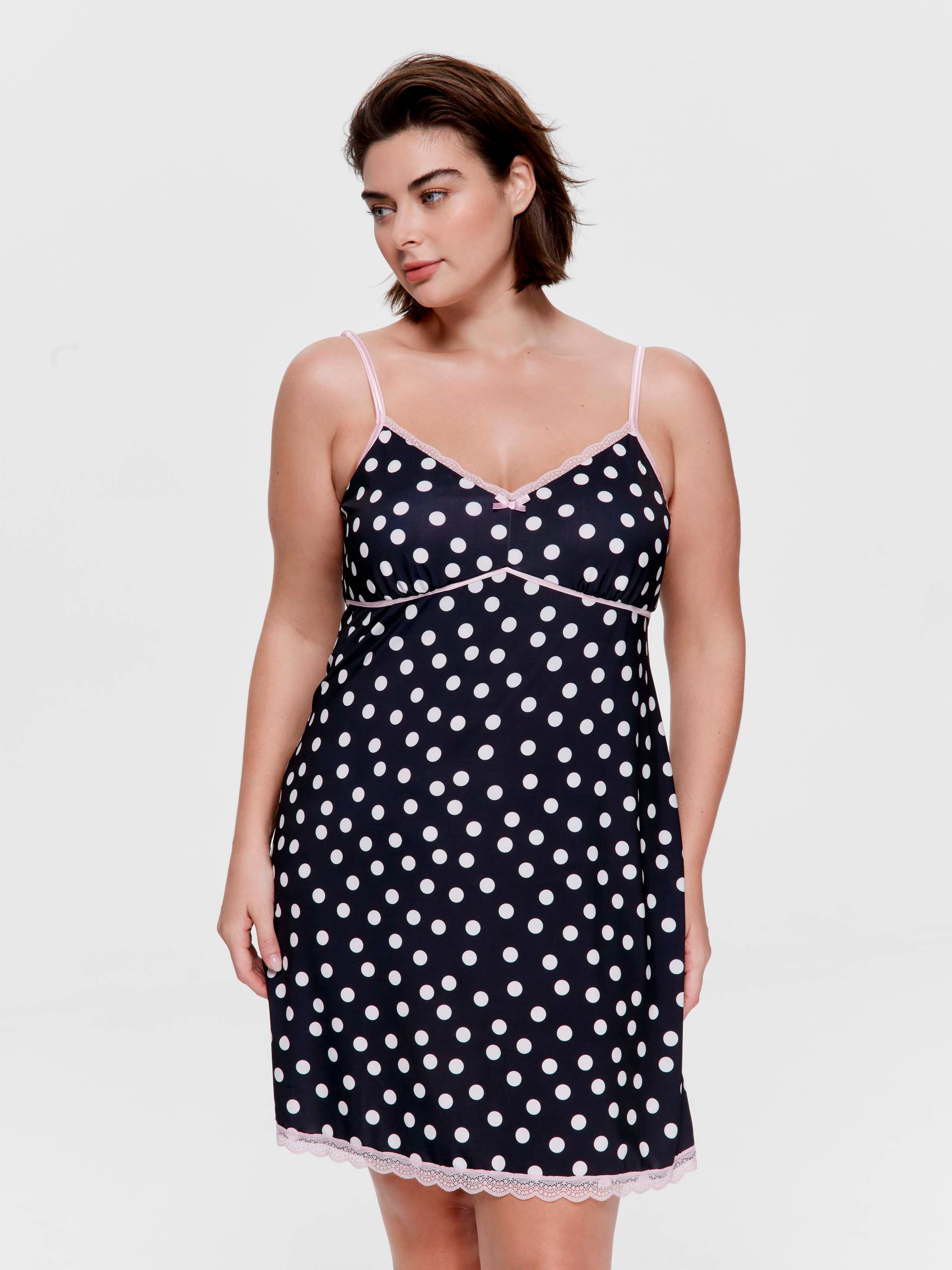 P.A. Plus Spotty Slinky Nightdress
