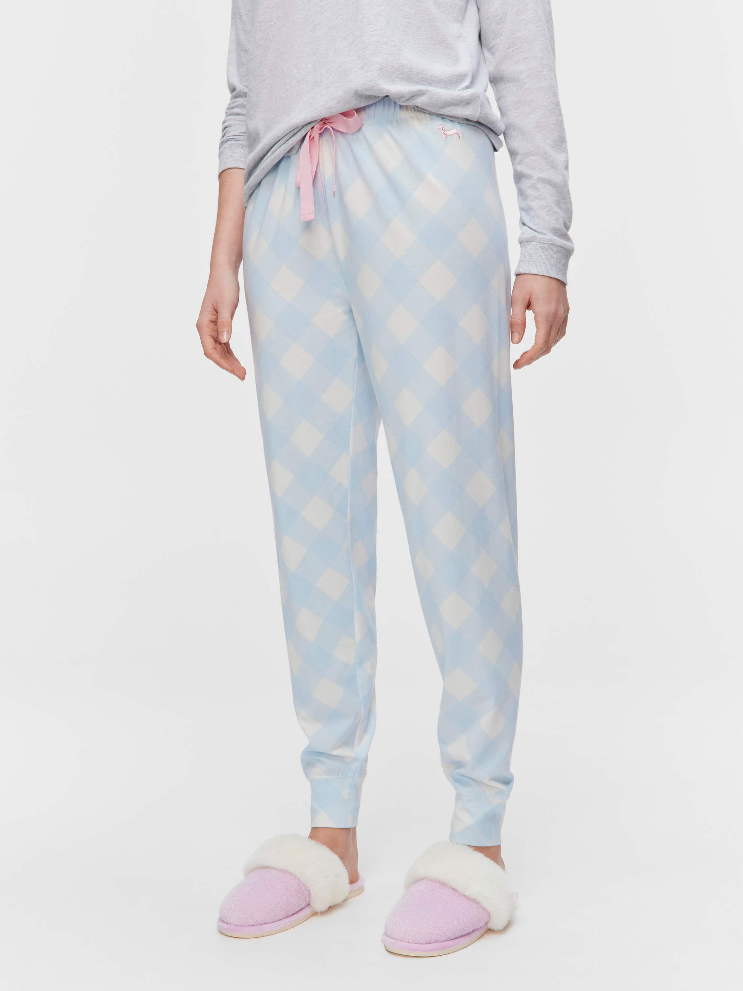 Blue Gingham Easy Pj Pant