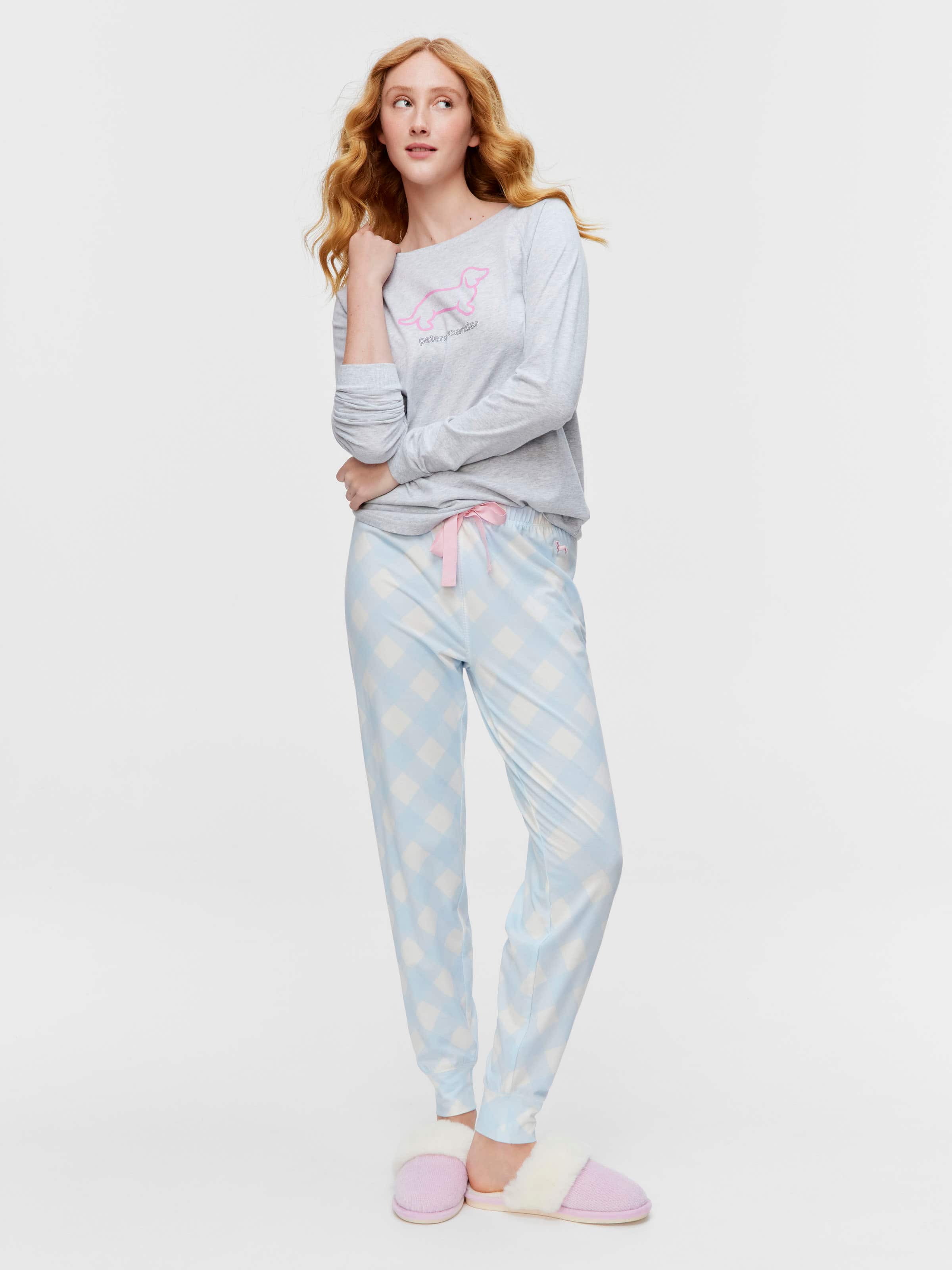 Blue Gingham Easy Pj Pant