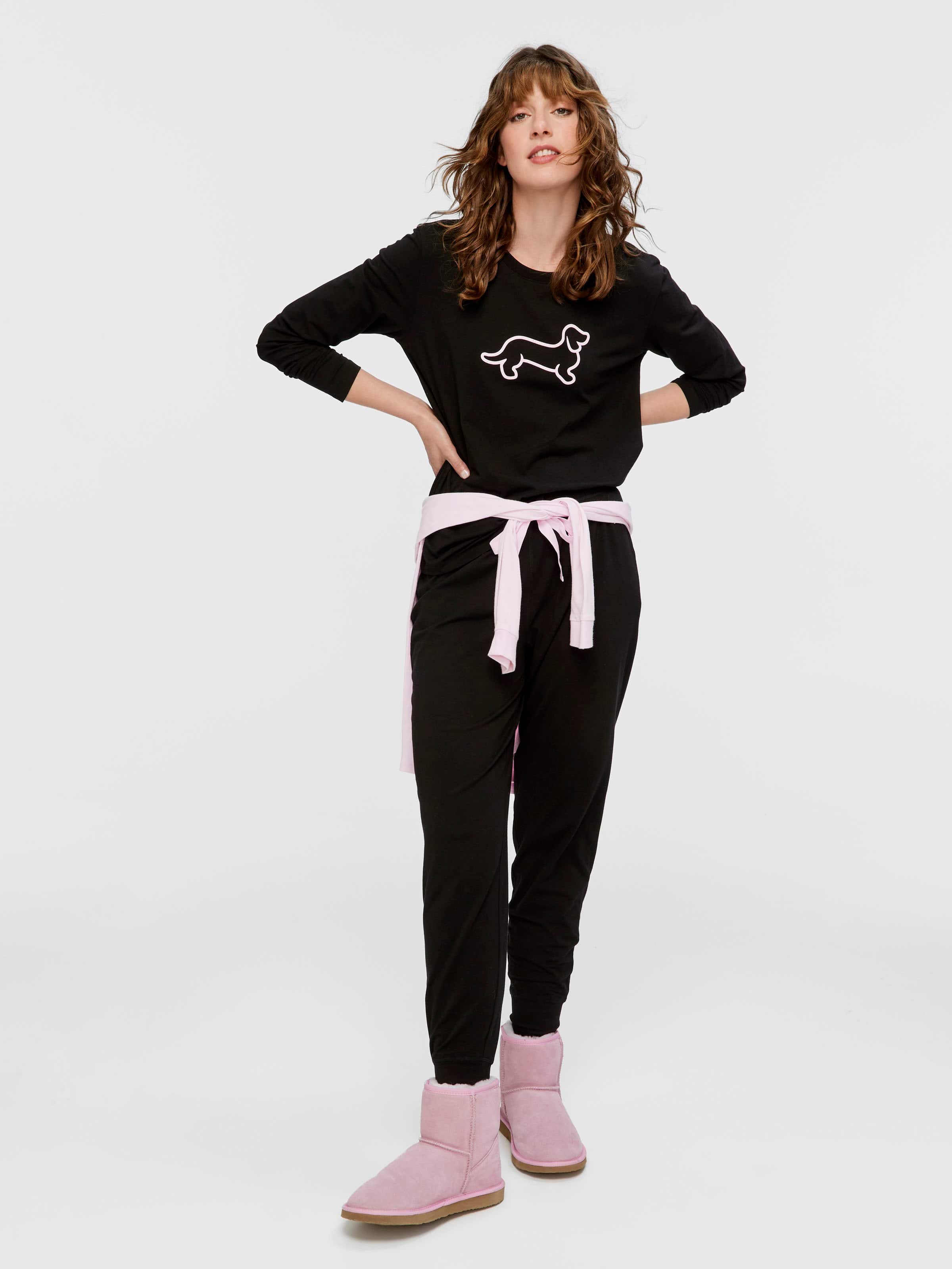 Black Easy Pj Pant
