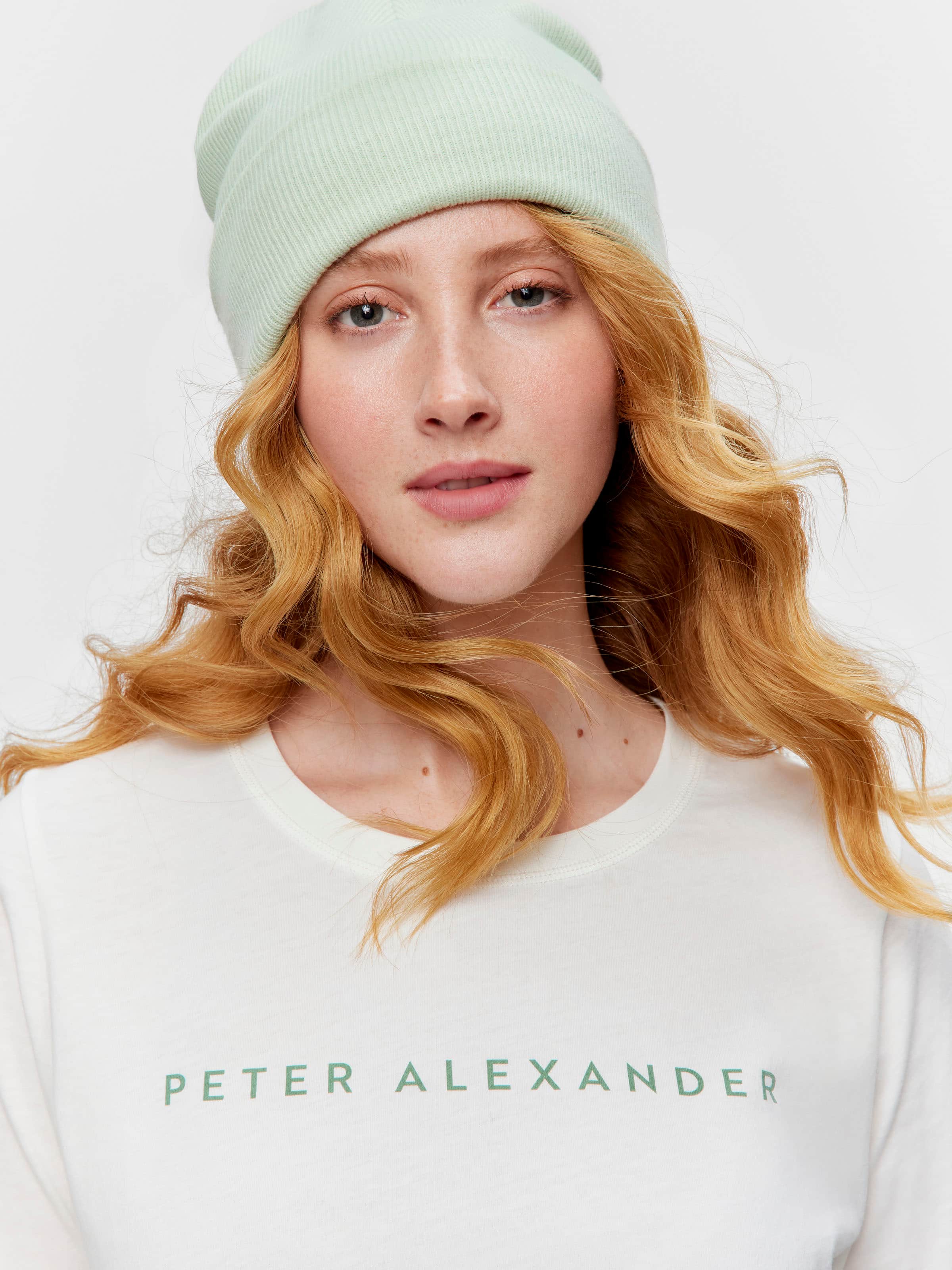 Cream Branded 100% Cotton Long Sleeve Top