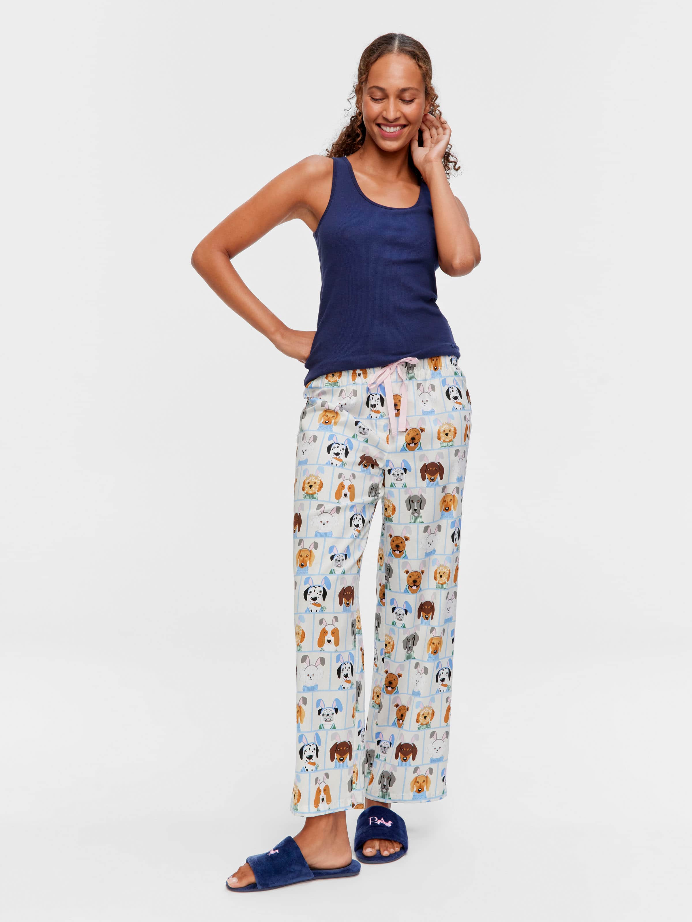 Bunny Ear Dogs 100% Cotton Classic Pj Pant