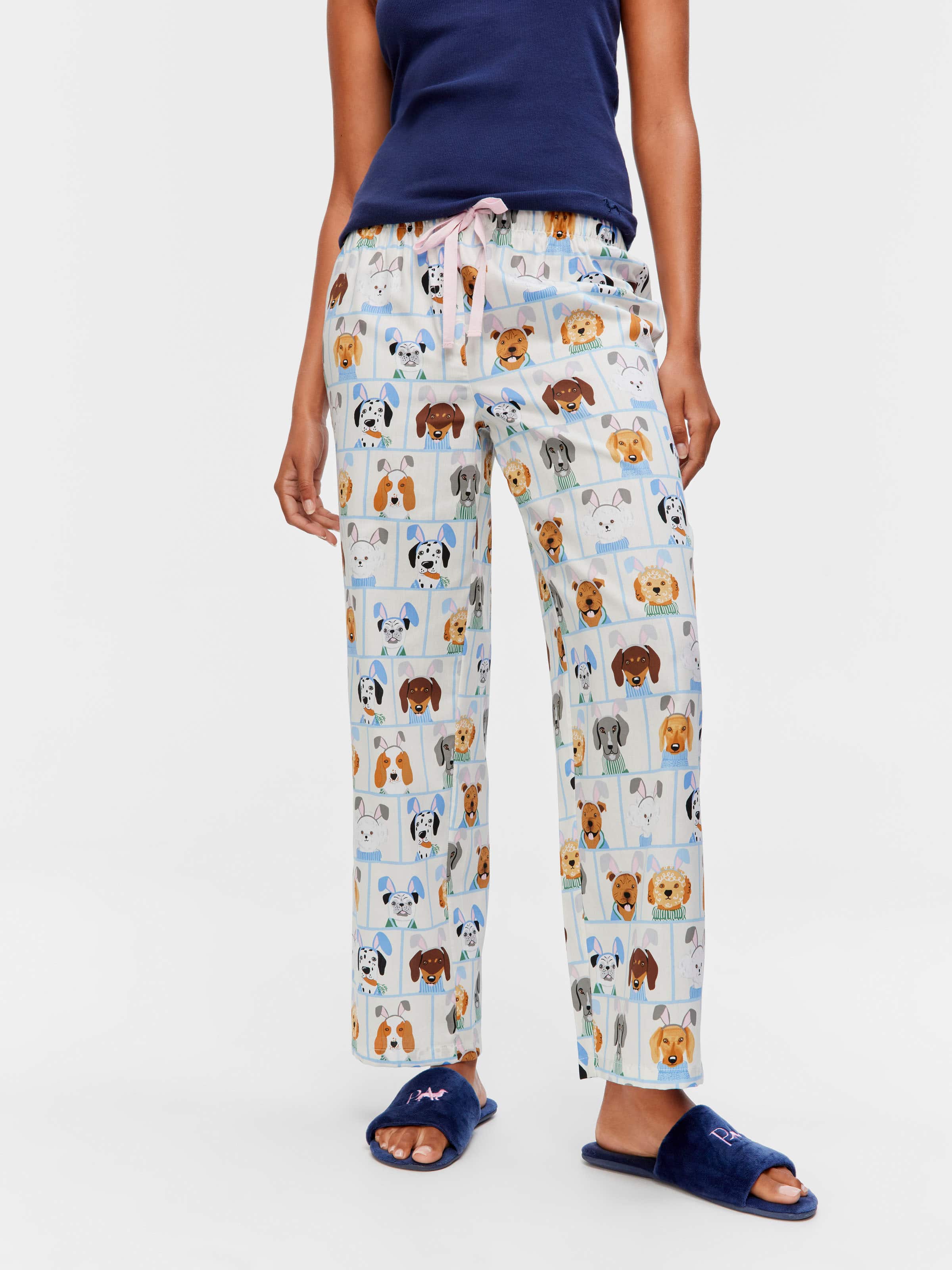 Bunny Ear Dogs 100% Cotton Classic Pj Pant