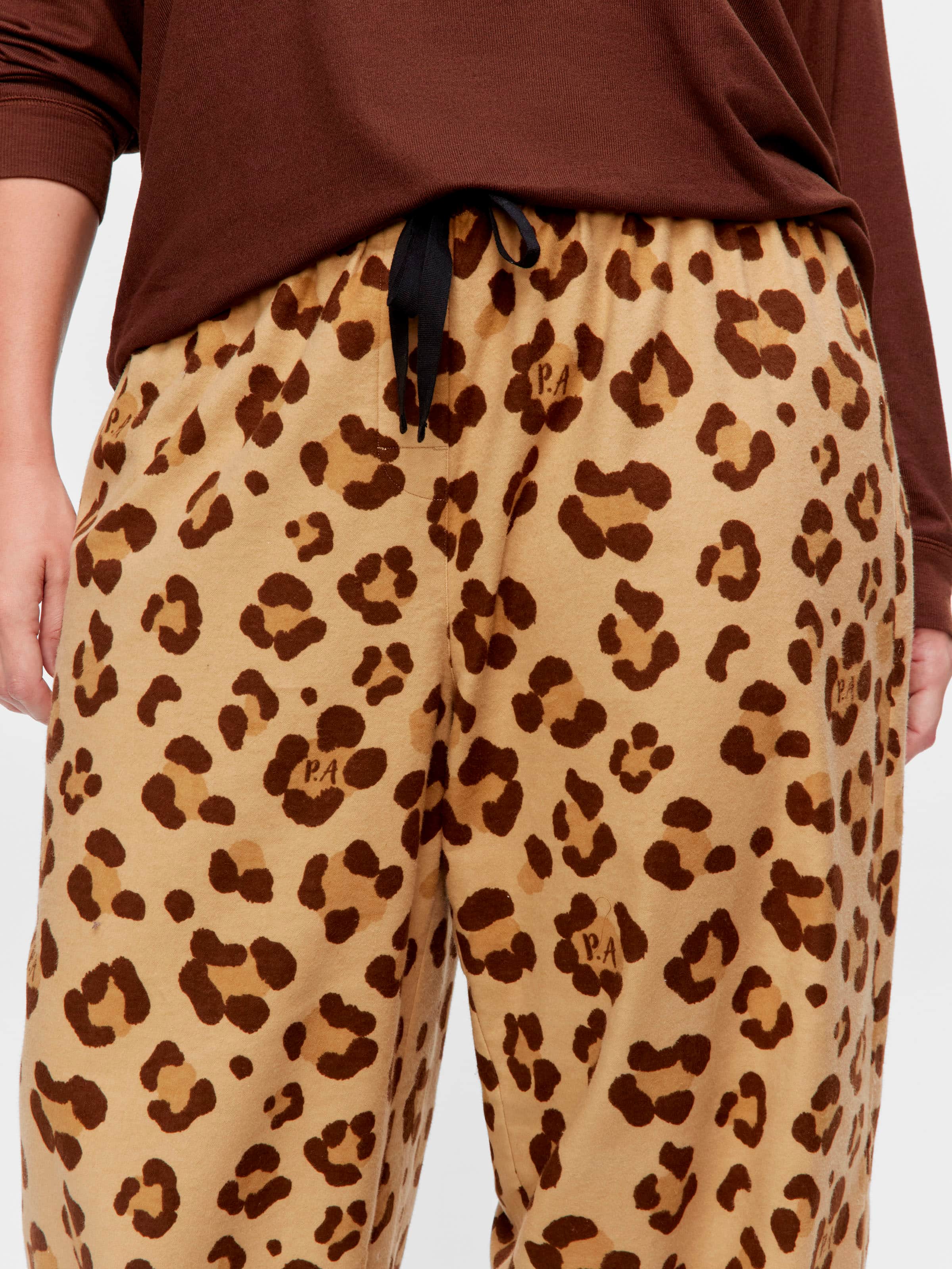P.A. Plus Leopard 100% Cotton Flannelette Classic Pj Pant