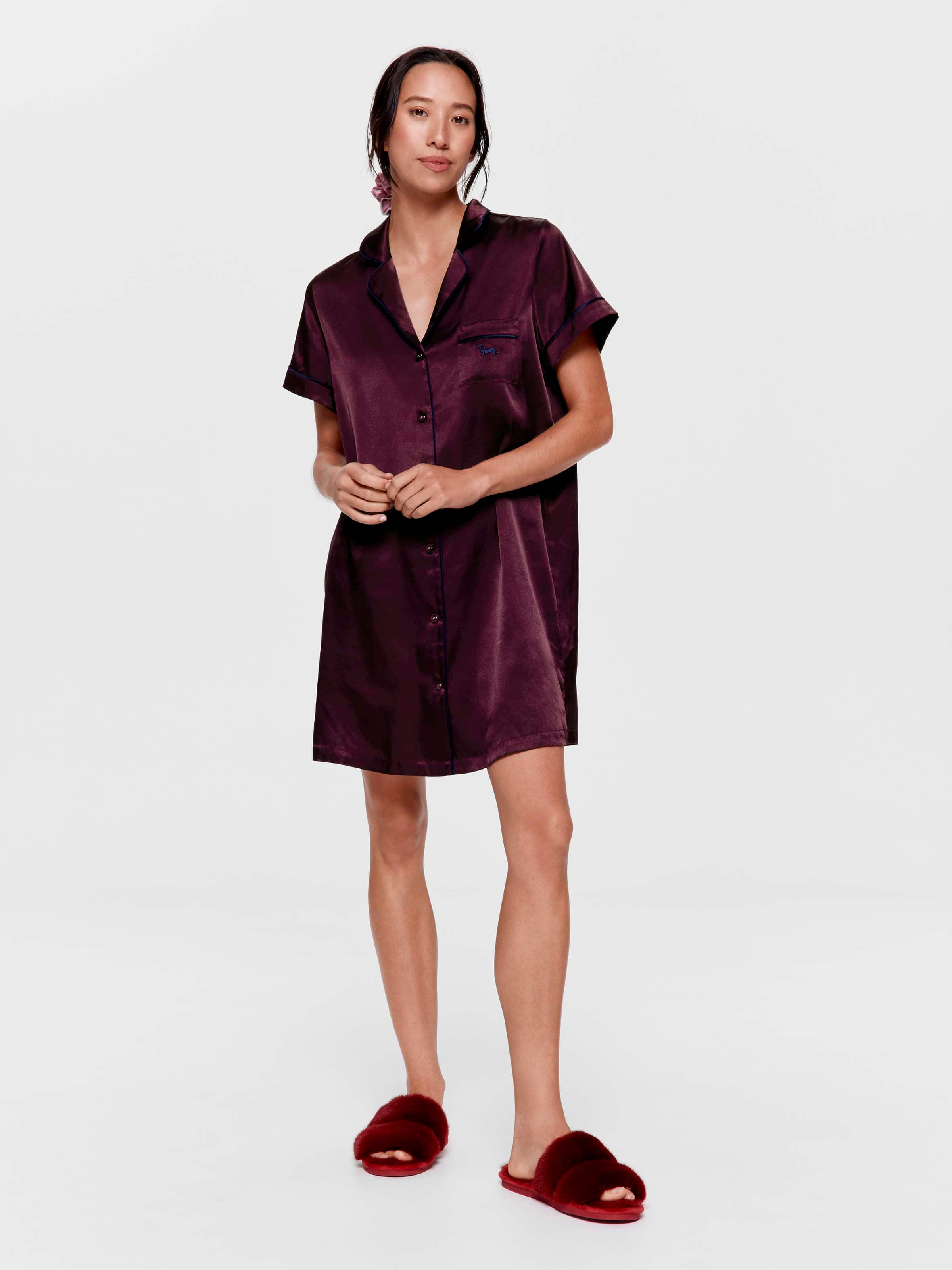 Berry Satin Nightshirt