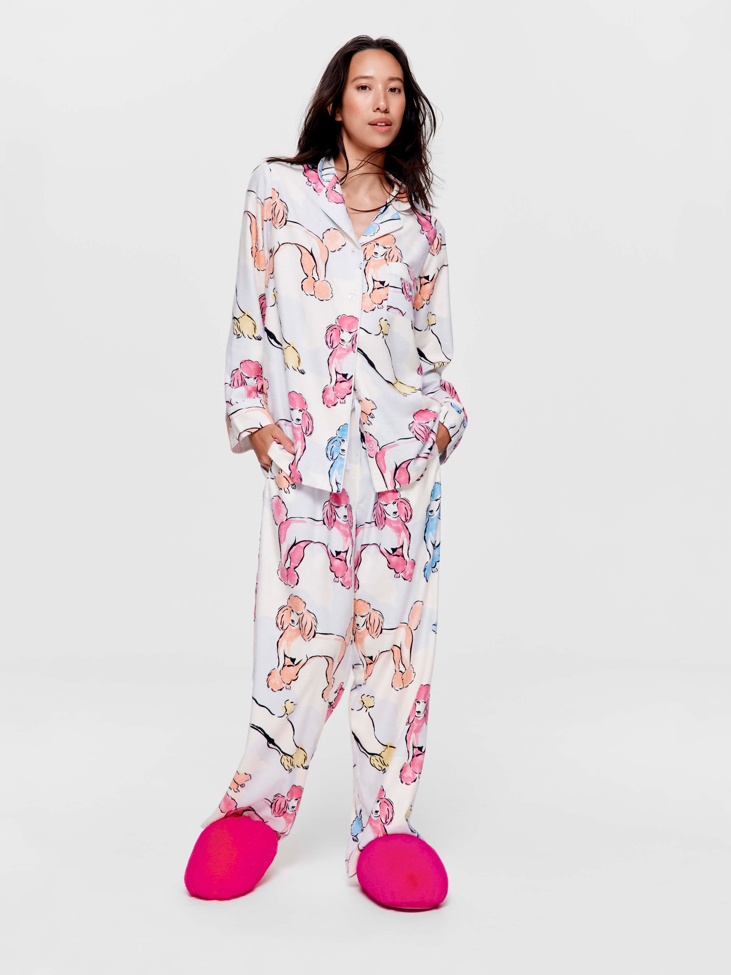 Poodle Bamboo Flannelette Classic Pj Set