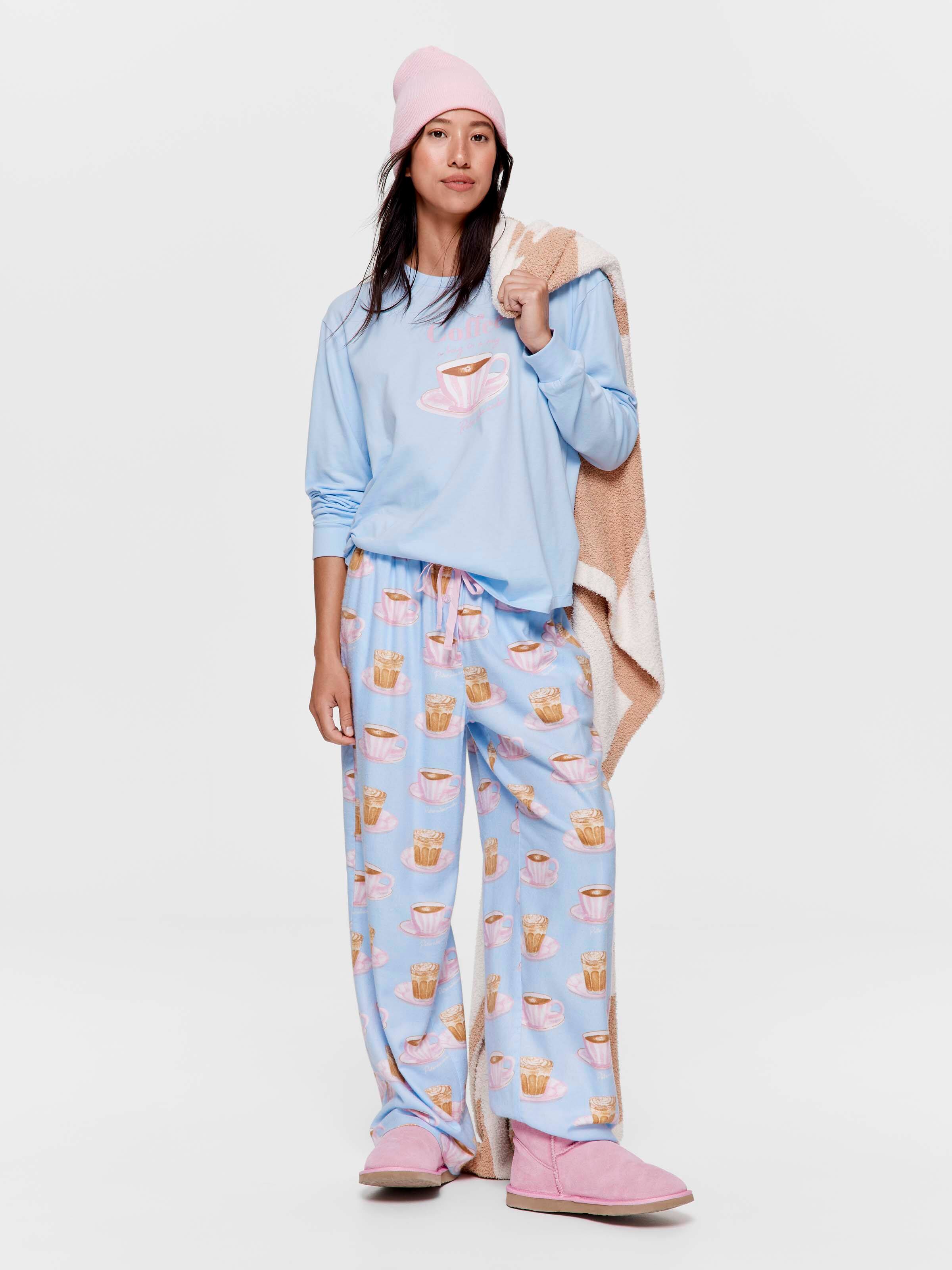 Coffee Bamboo Flannelette Classic Pj Pant