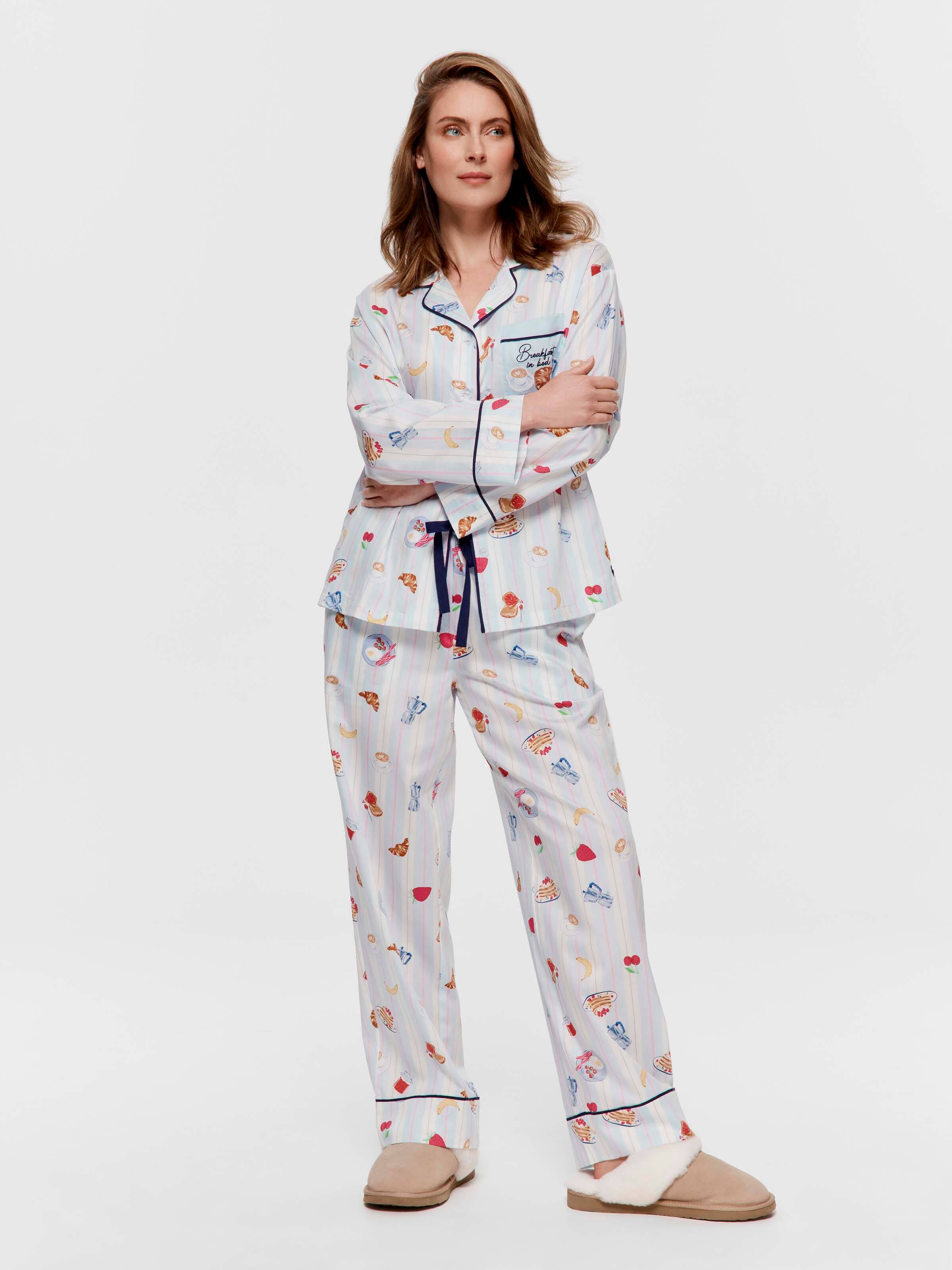 Breakfast In Bed 100% Cotton Classic Pj Set