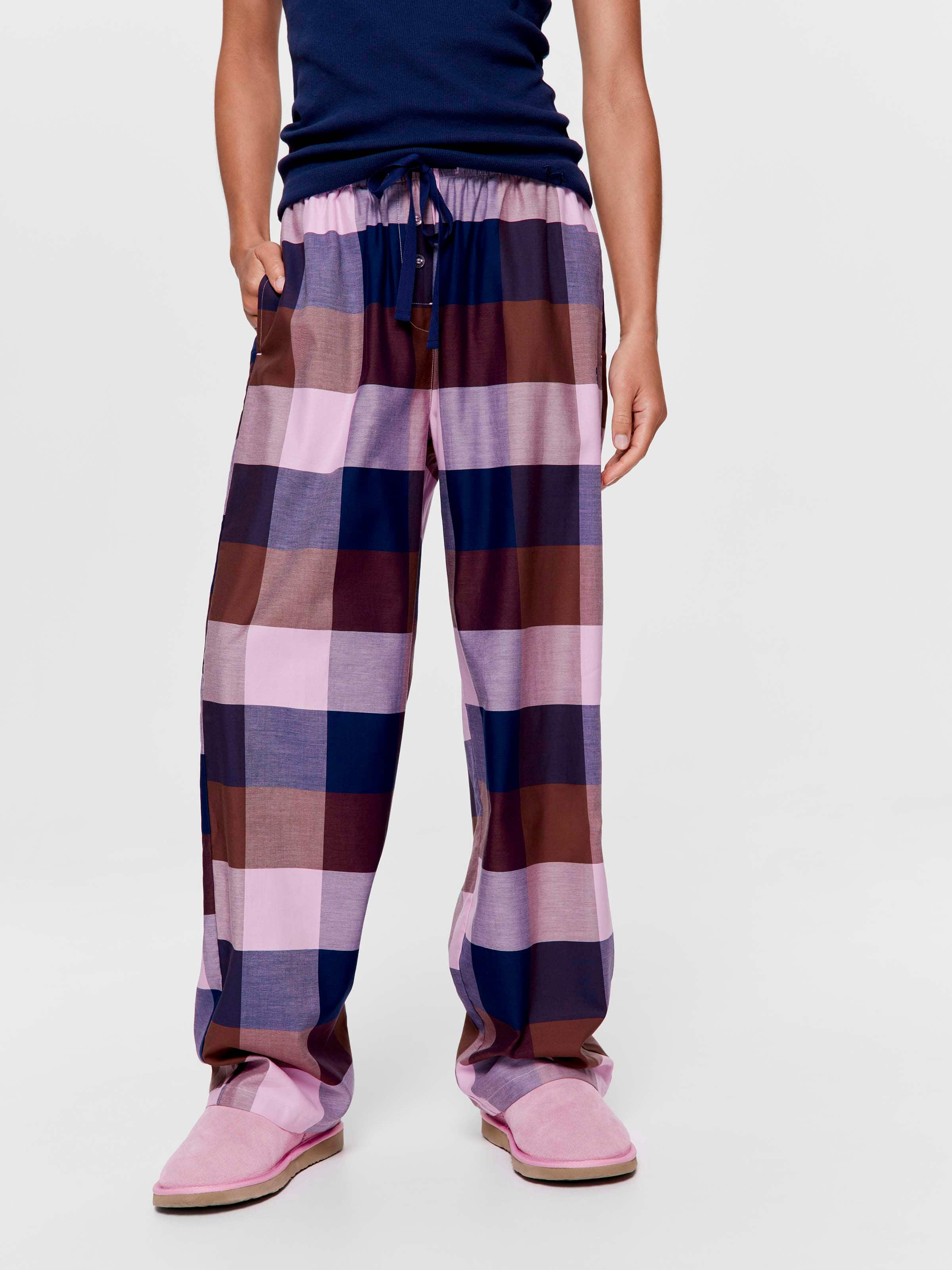 Navy & Choc Buffalo Check 100% Cotton Classic Pj Pant