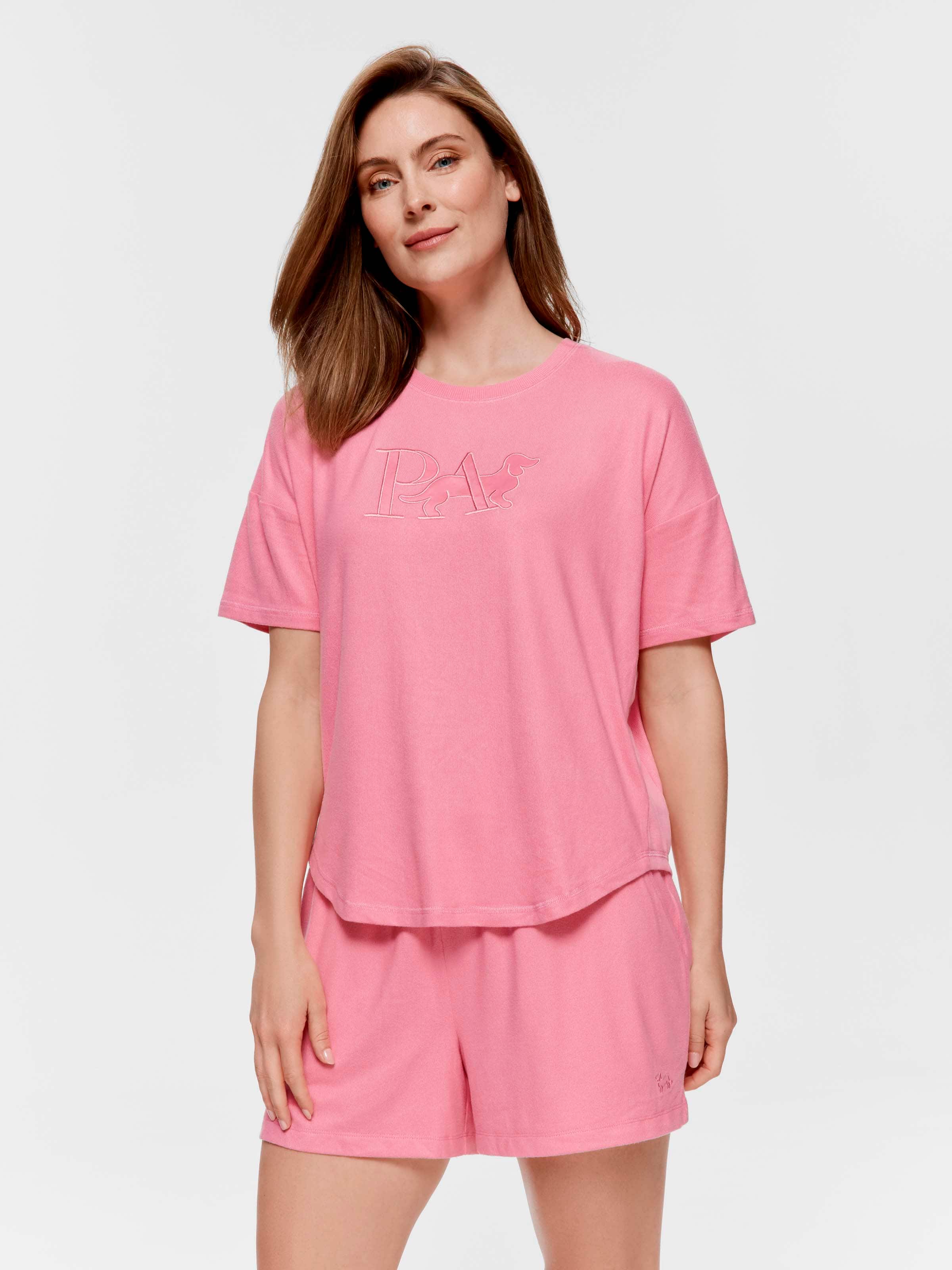 Pink Lemonade Logo Plush Oversized Tee