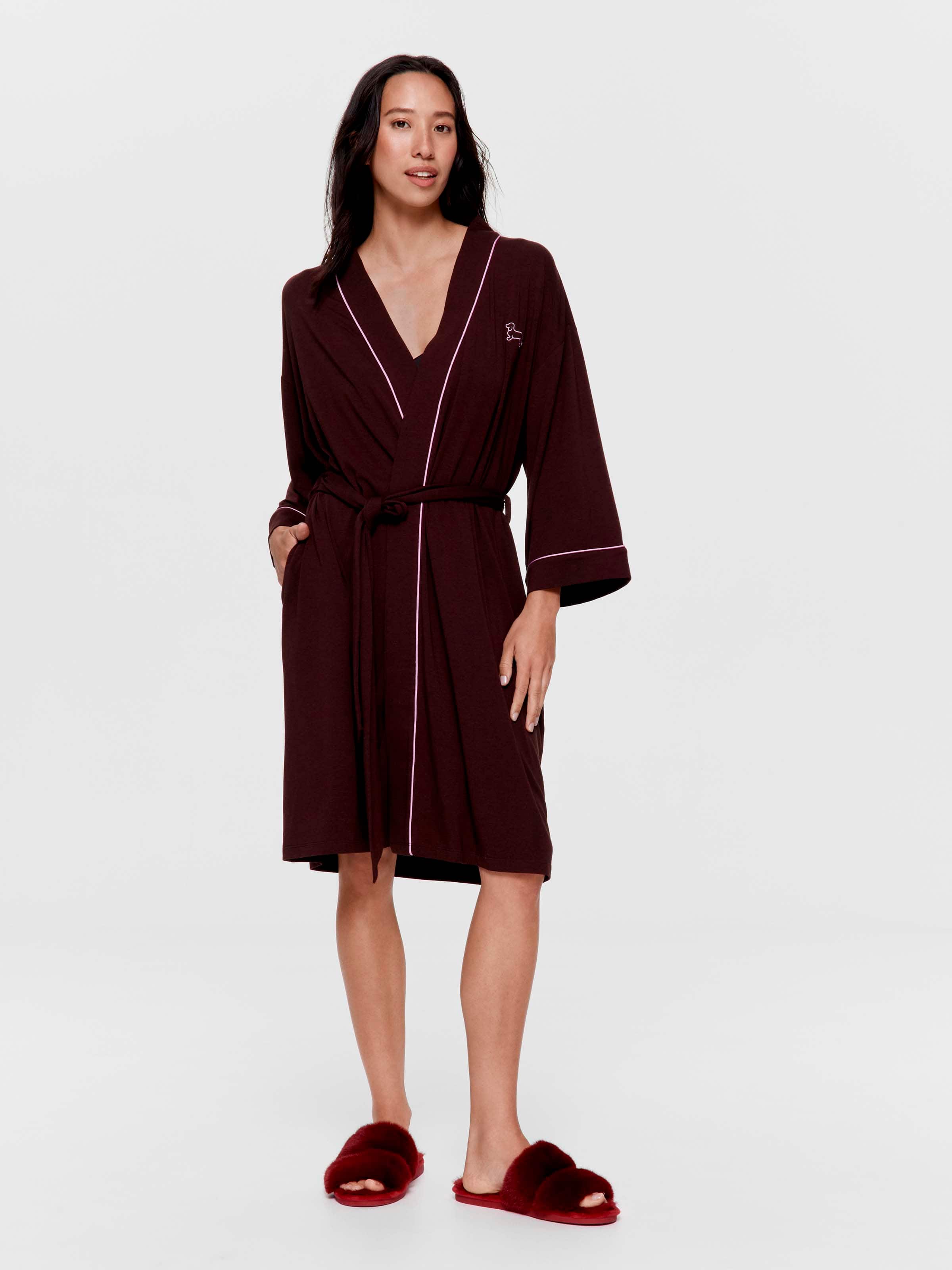 Chocolate Bamboo Knit Gown