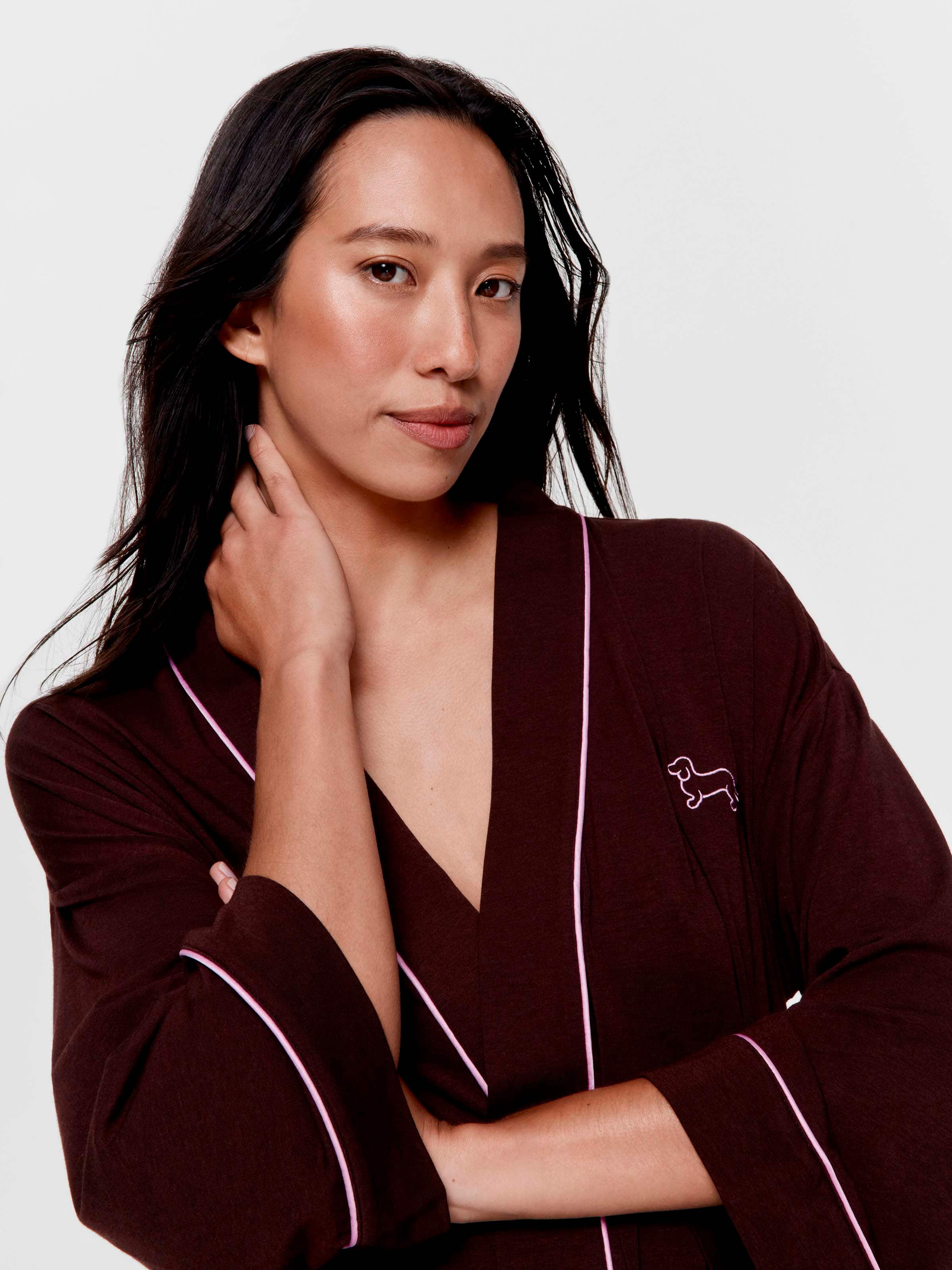 Chocolate Bamboo Knit Gown