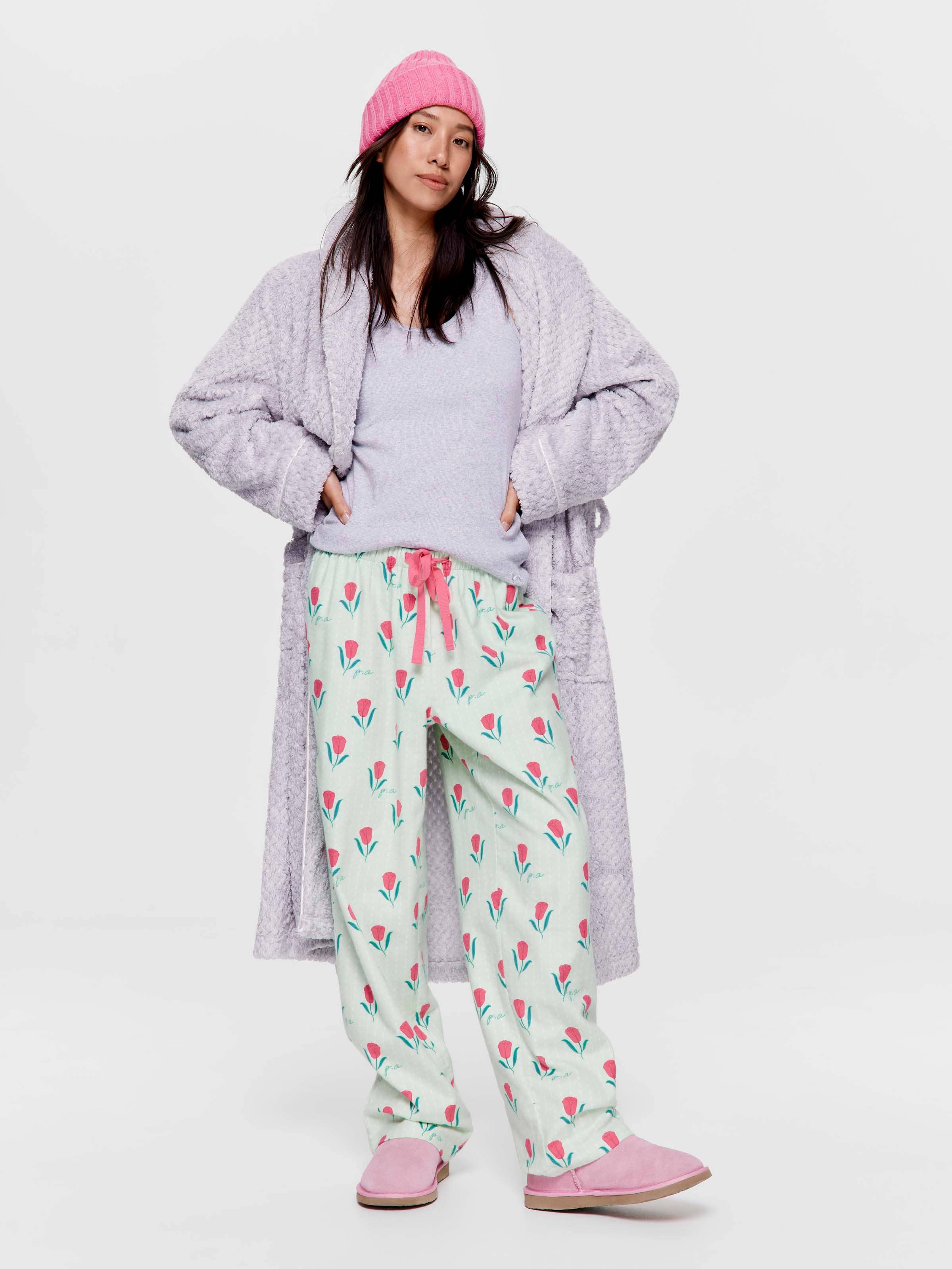 Tulips 100% Cotton Flannelette Classic Pj Pant