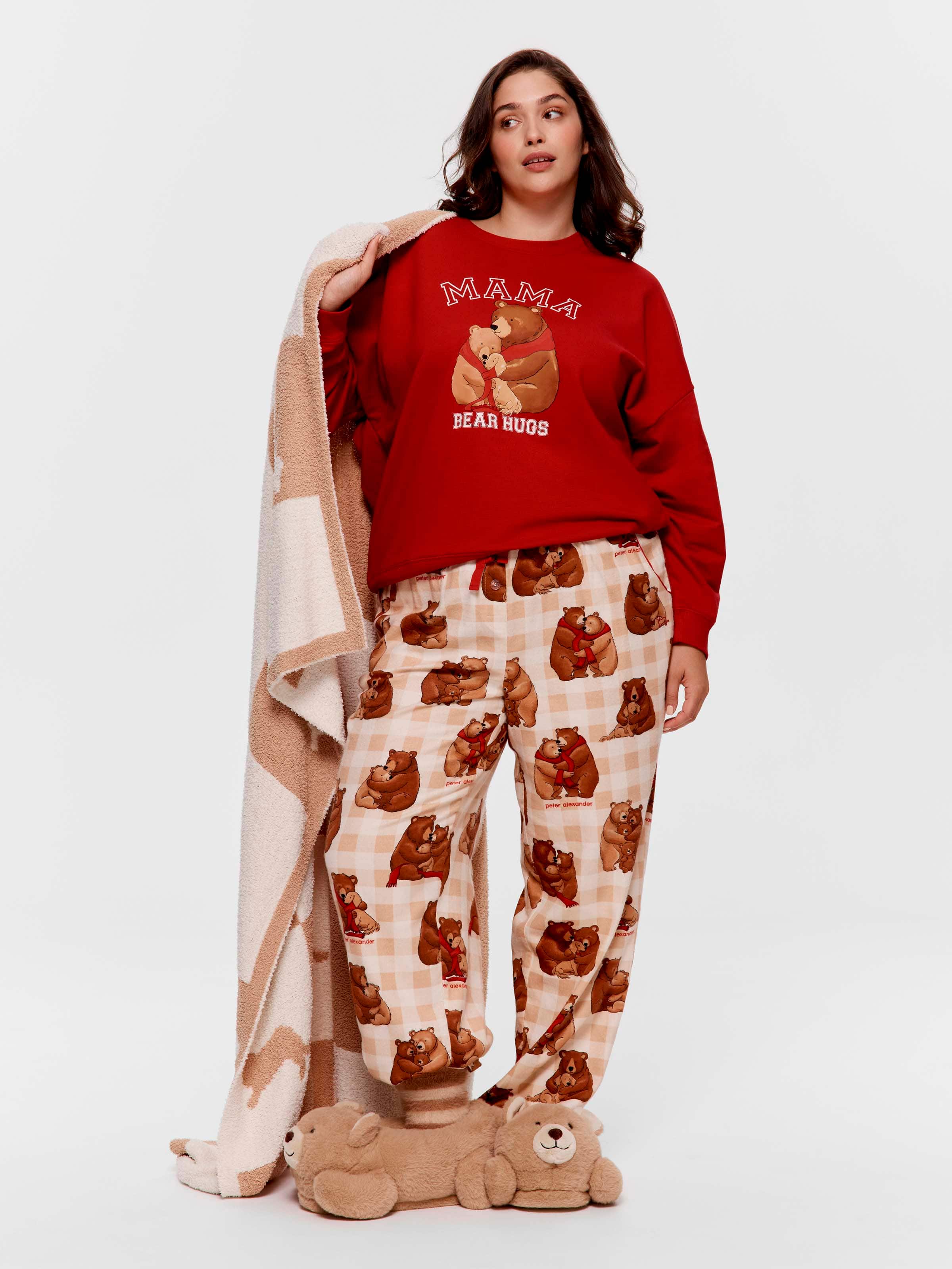 P.A. Plus Mama Bear Bamboo Flannelette Classic Pj Pant