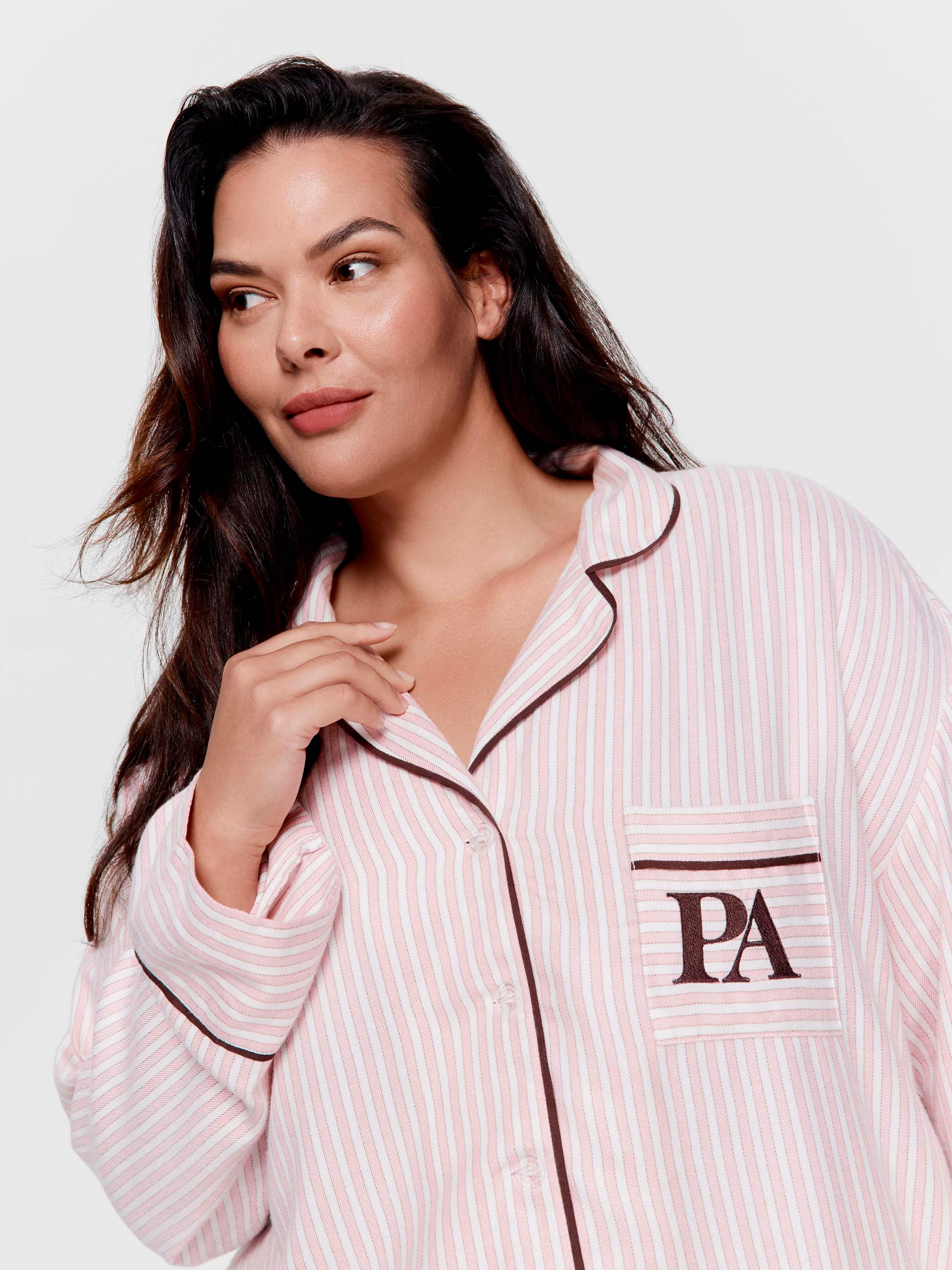 P.A. Plus Candy Stripe Long Sleeve Shirt