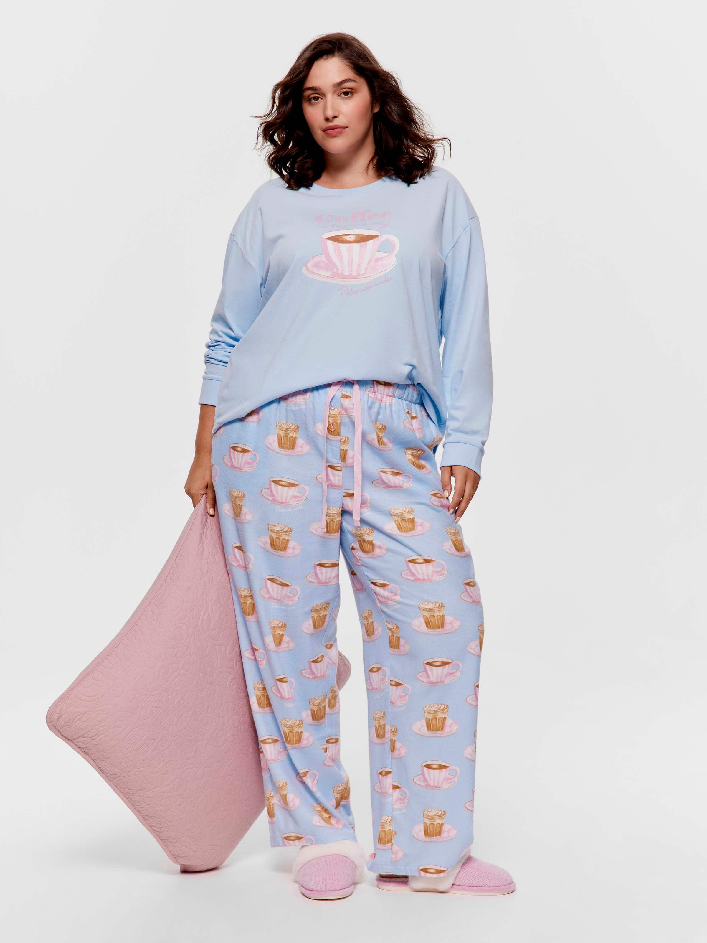 P.A. Plus Coffee Bamboo Flannelette Classic Pj Pant