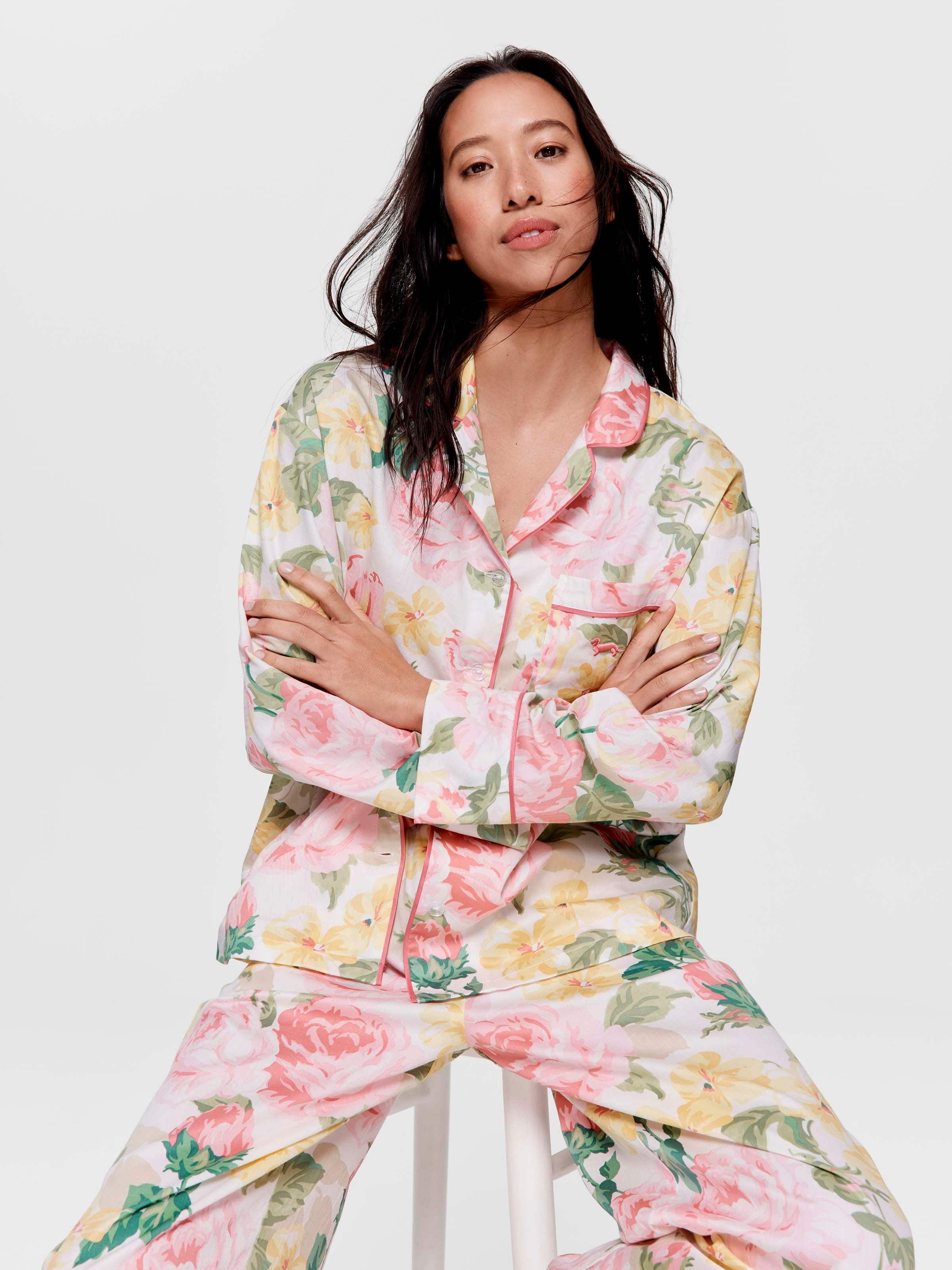 Floral 100% Soft Cotton Classic Pj Set