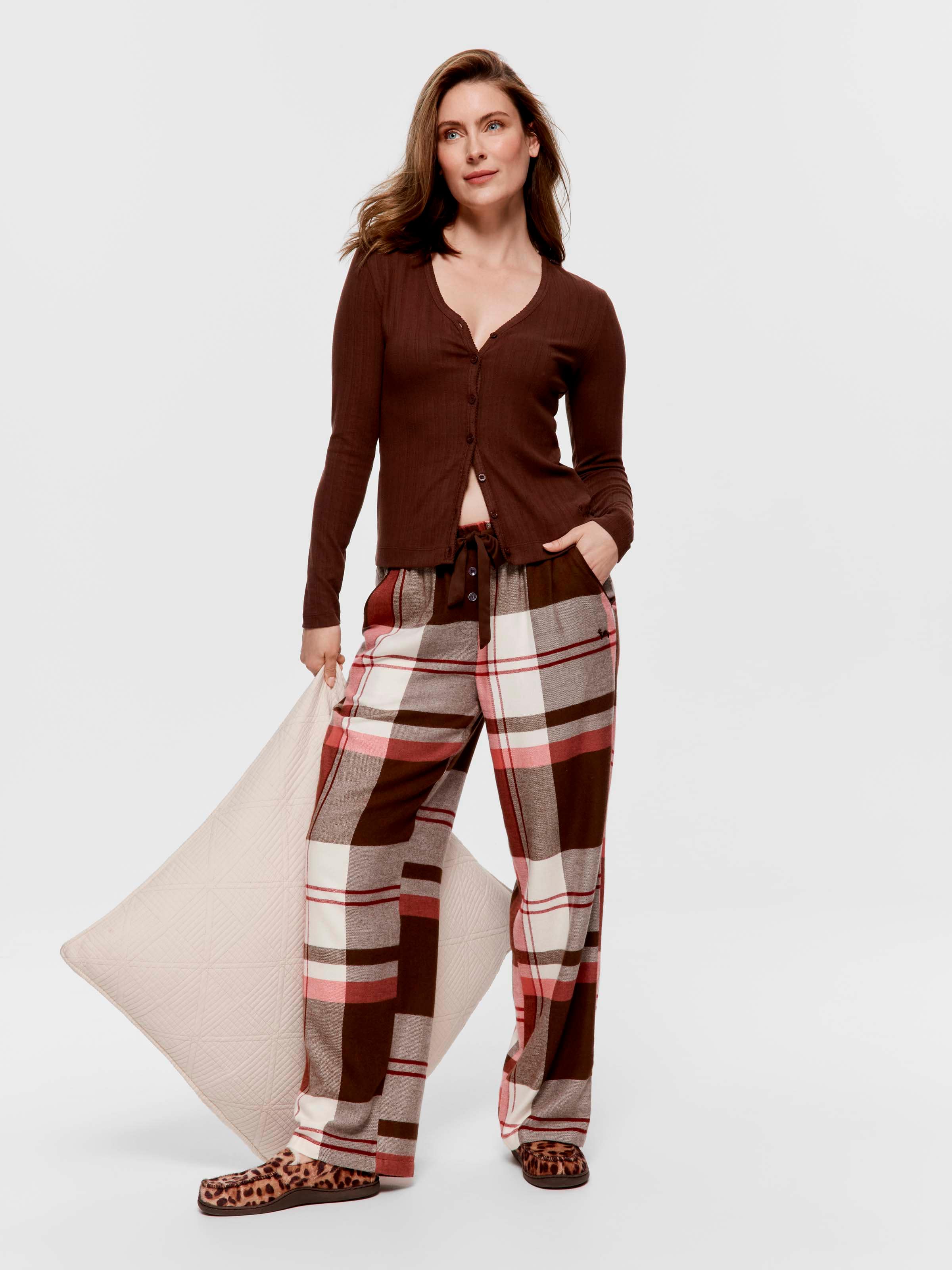 Cherry Chocolate Bamboo Flannelette Classic Pj Pant