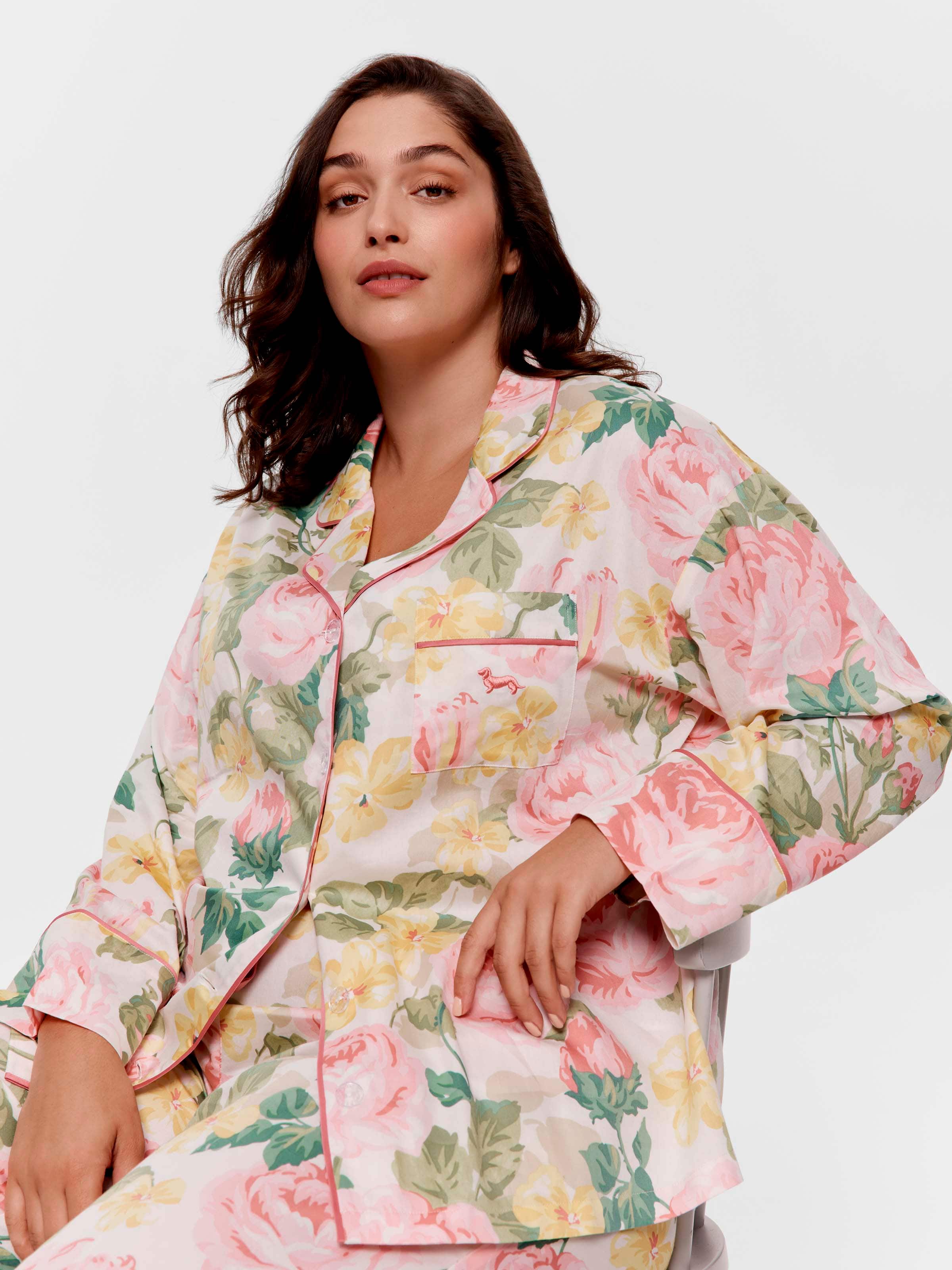 P.A. Plus Floral 100% Soft Cotton Classic Pj Set