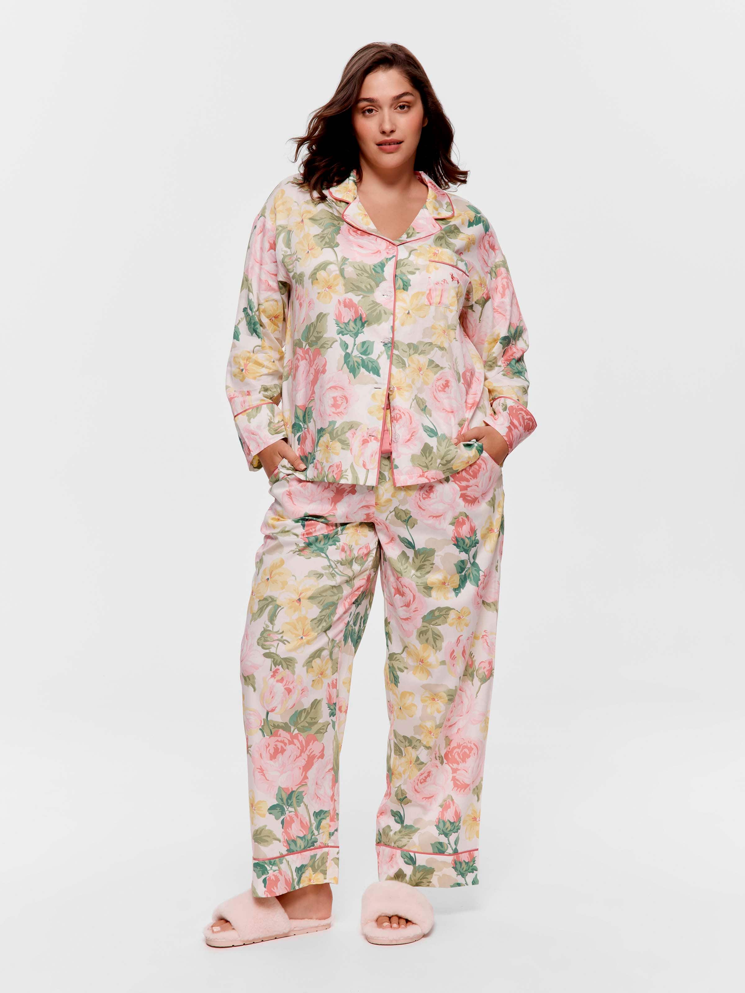 P.A. Plus Floral 100% Soft Cotton Classic Pj Set