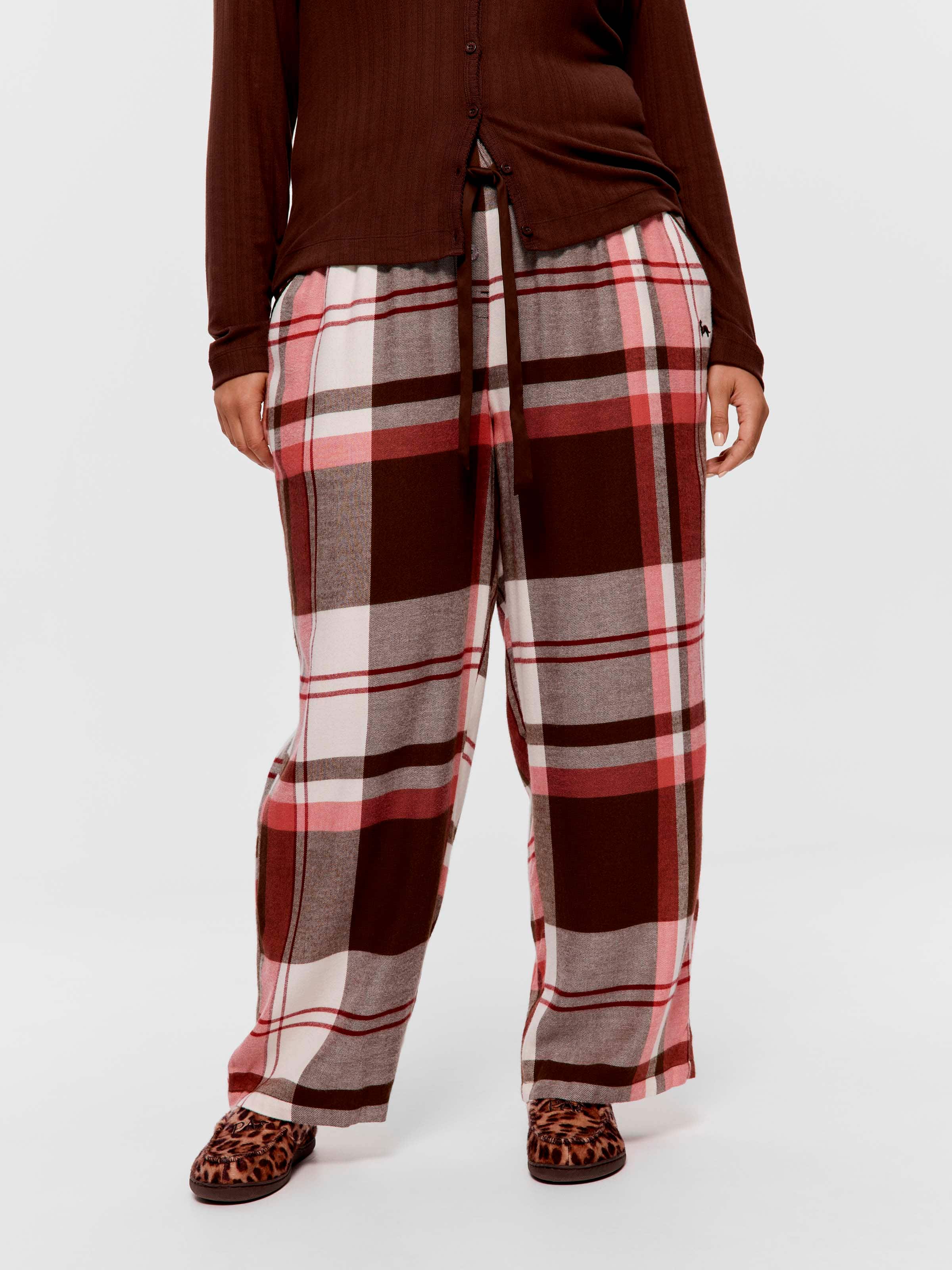 P.A. Plus Cherry Chocolate Bamboo Flannelette Classic Pj Pant
