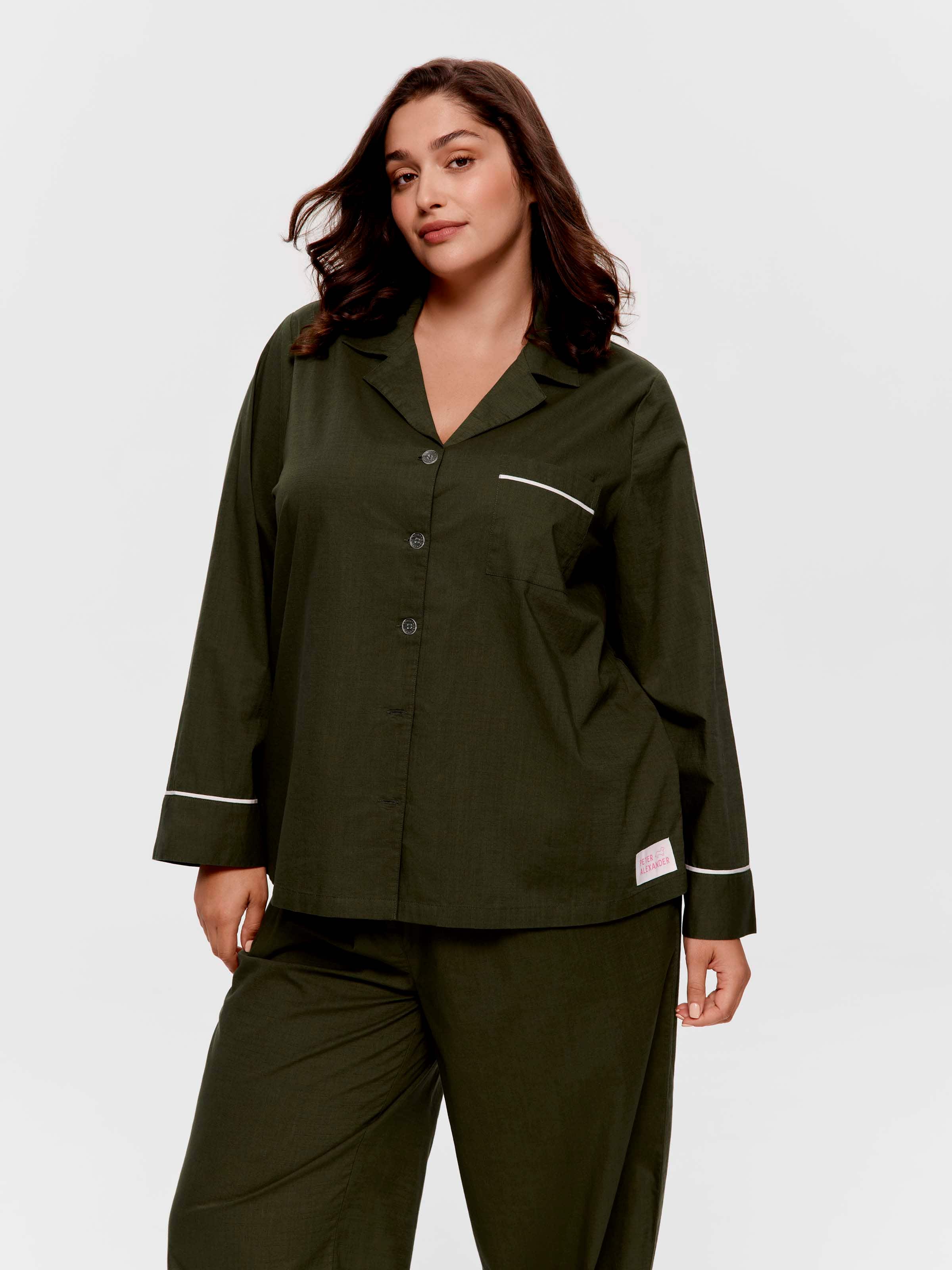 P.A. Plus Olive 100% Cotton Long Sleeve Shirt