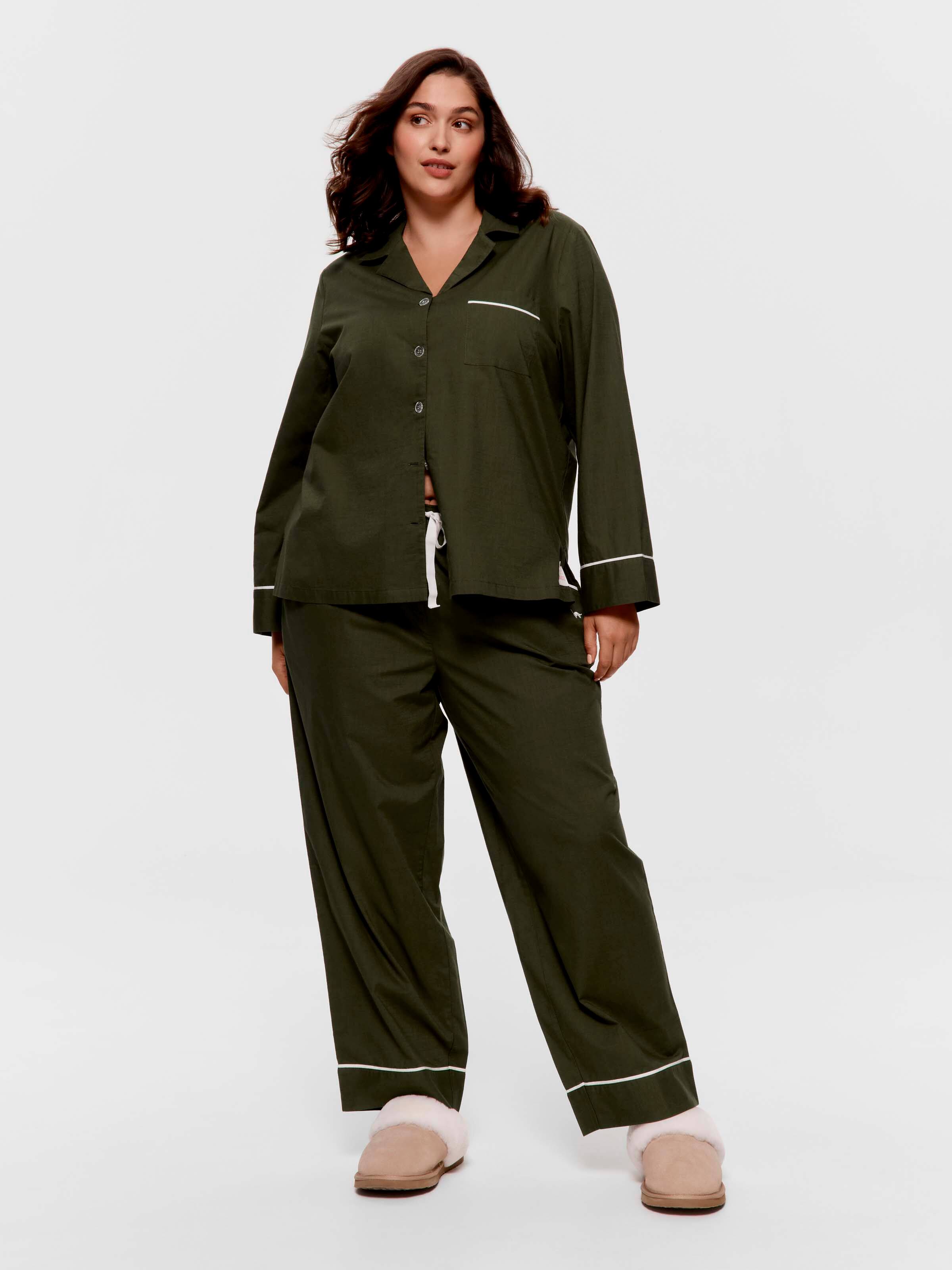 P.A. Plus Olive 100% Cotton Classic Pj Pant