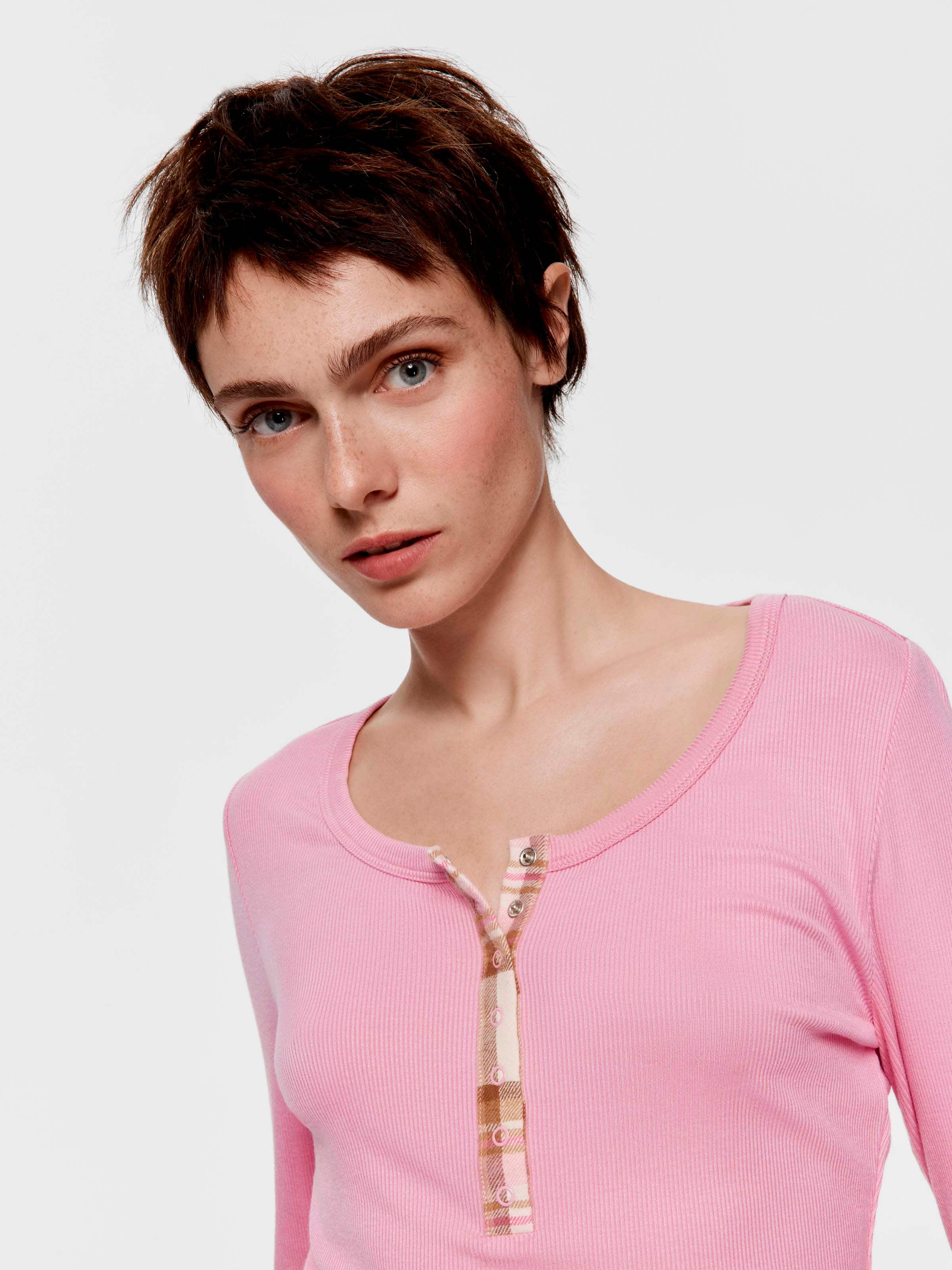 Bamboo Rib Check Henley