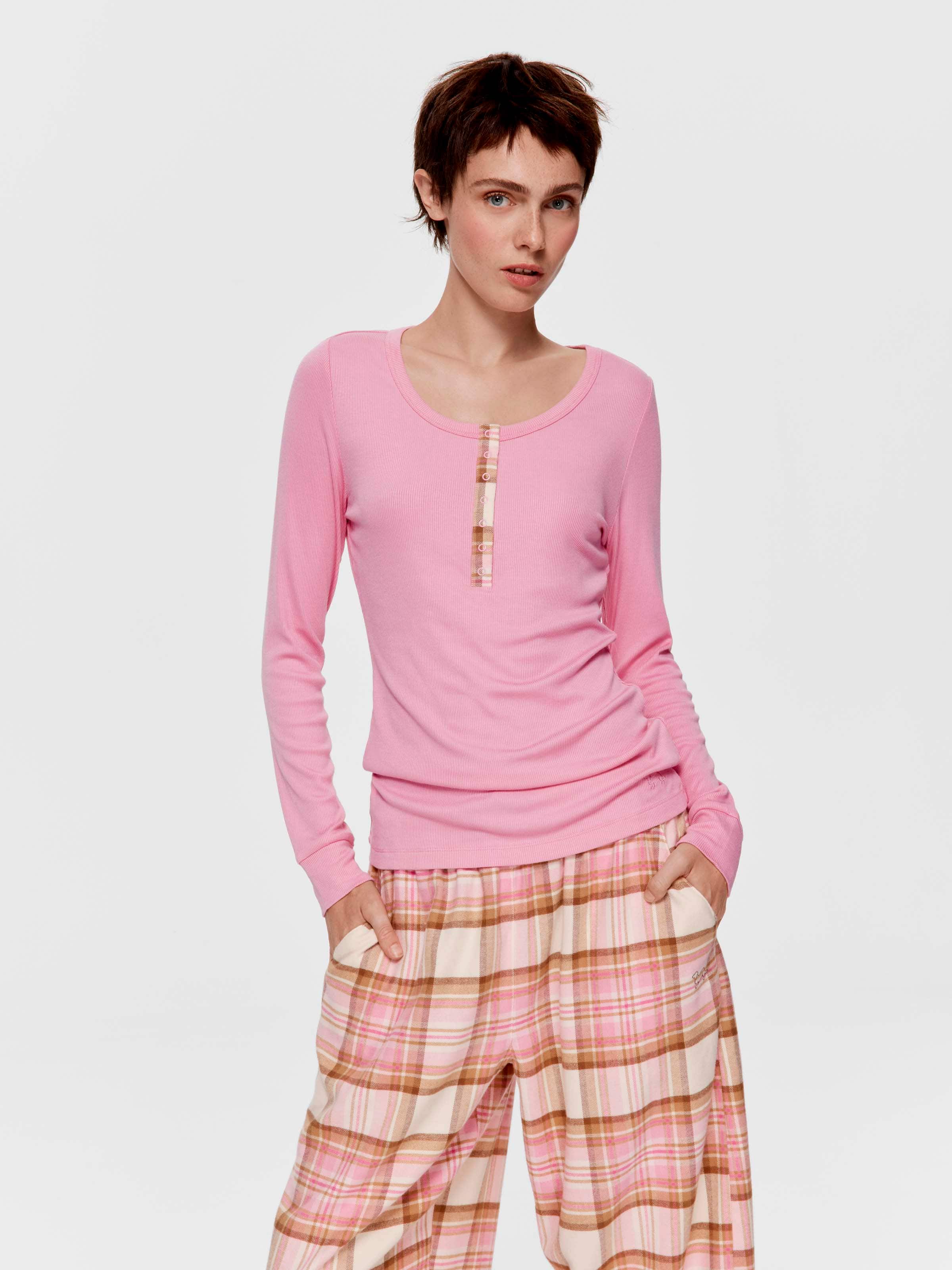 Bamboo Rib Check Henley